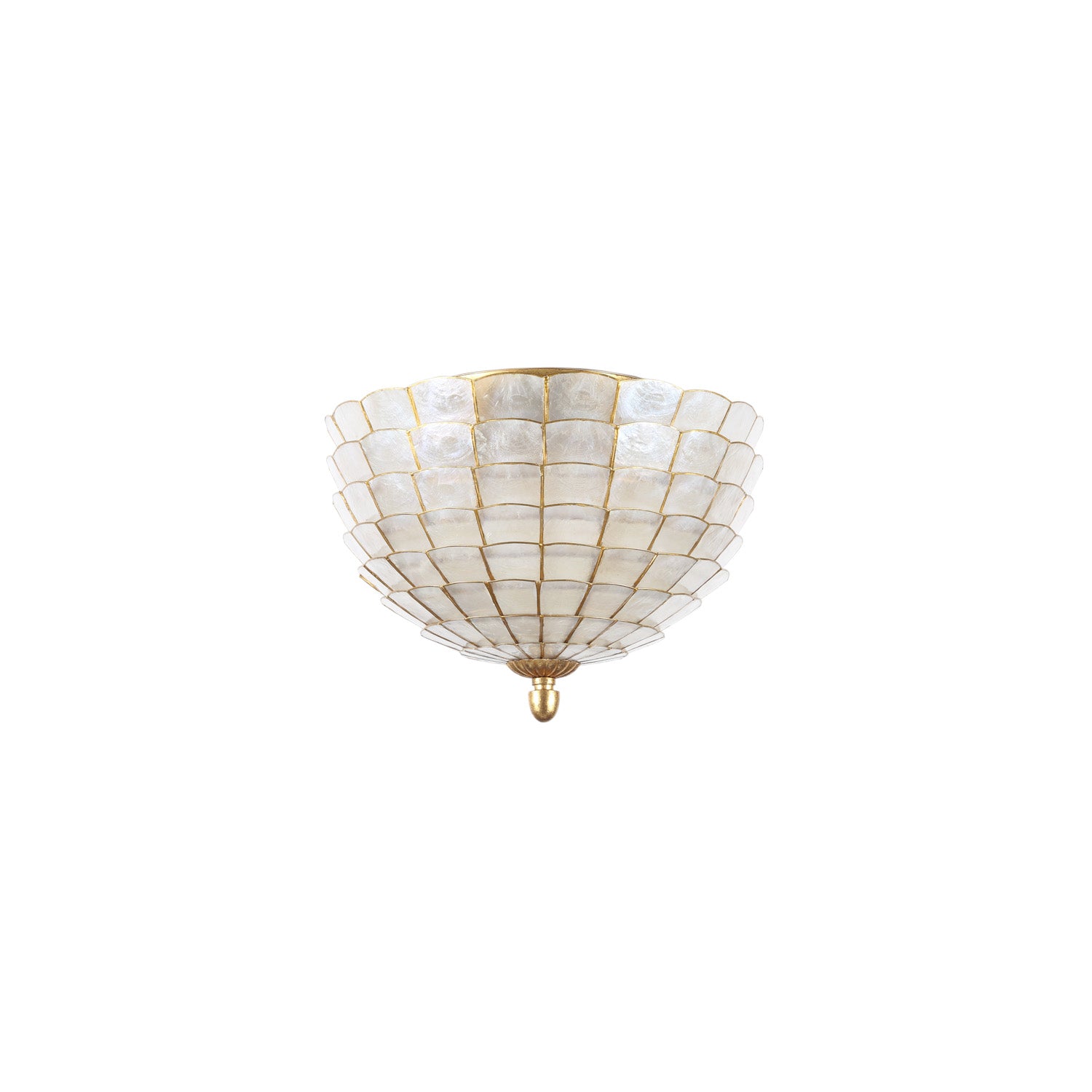 13'' Samal 3 Light Oxidized Gold Leaf Flush Mount