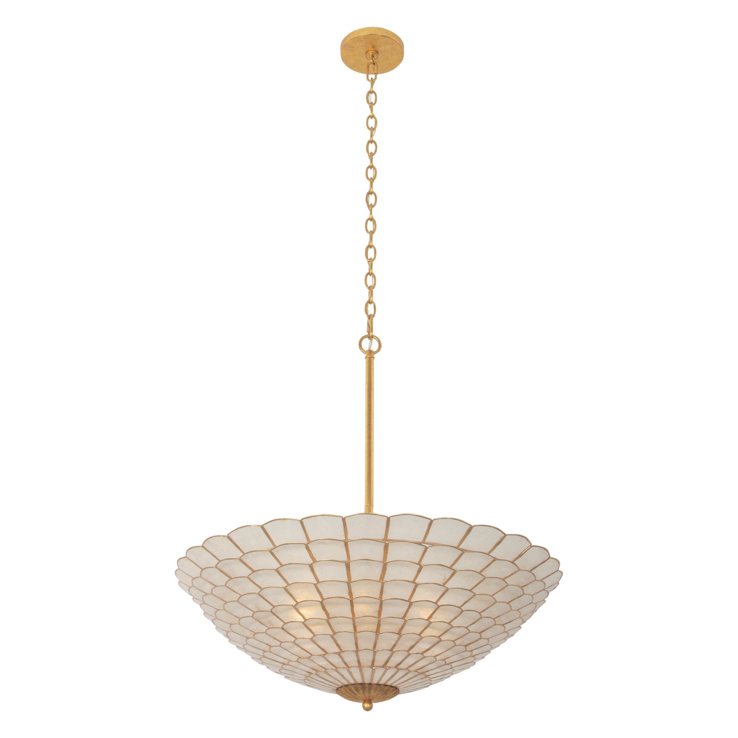 10'' Samal 6 Light Oxidized Gold Leaf Chandelier