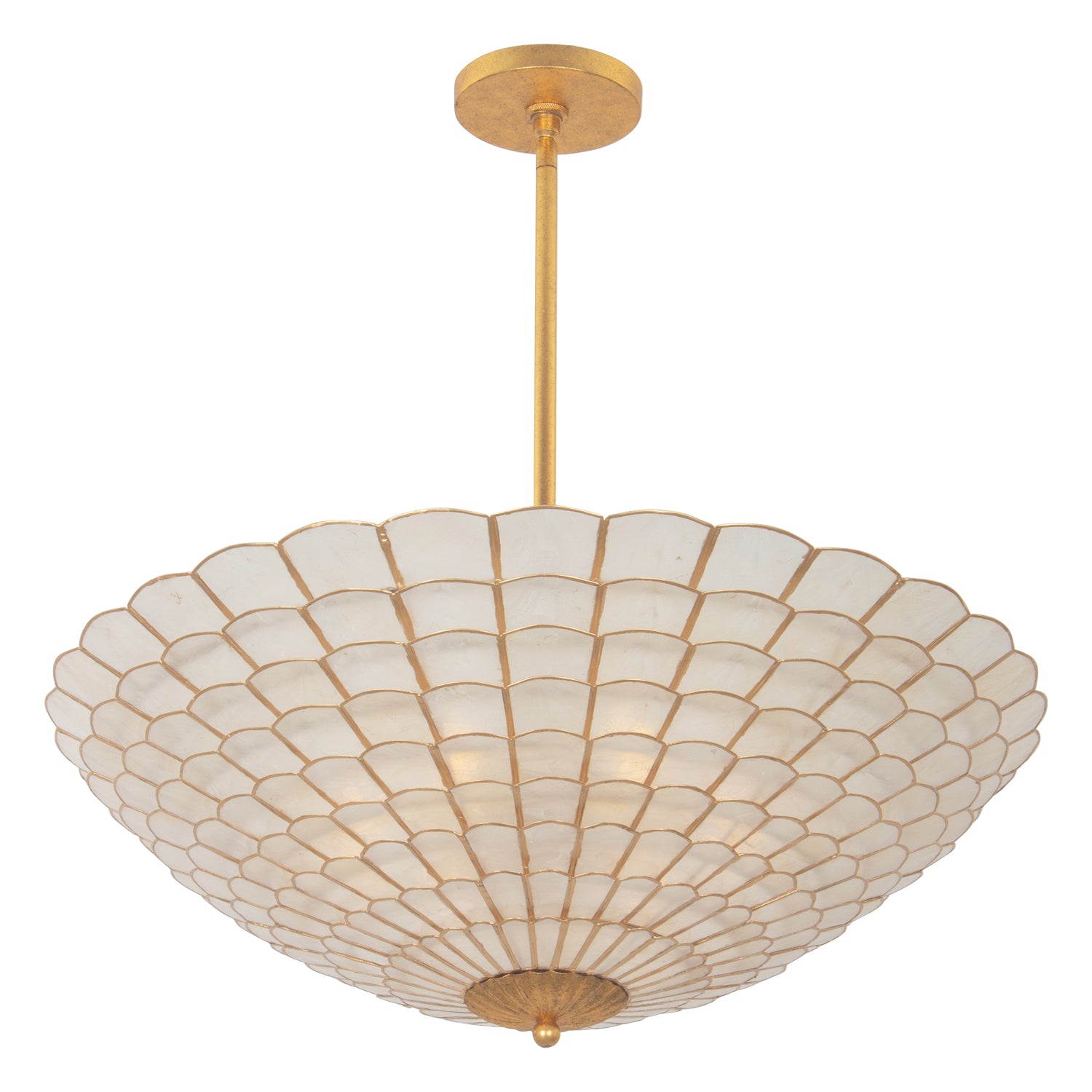 10'' Samal 6 Light Oxidized Gold Leaf Chandelier