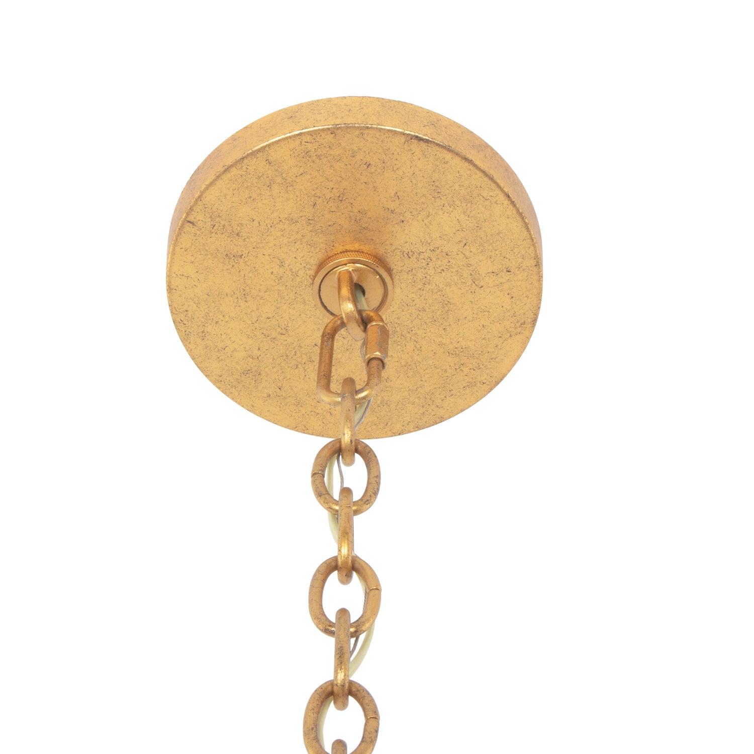 10'' Samal 6 Light Oxidized Gold Leaf Chandelier