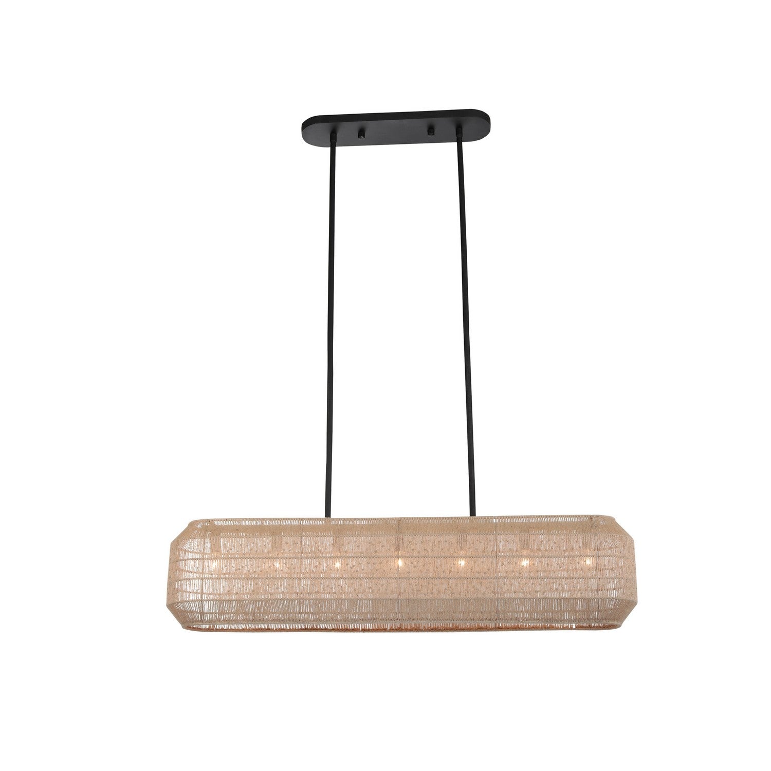 19'' Cebu 7 Light Matte Black Linear Pendant