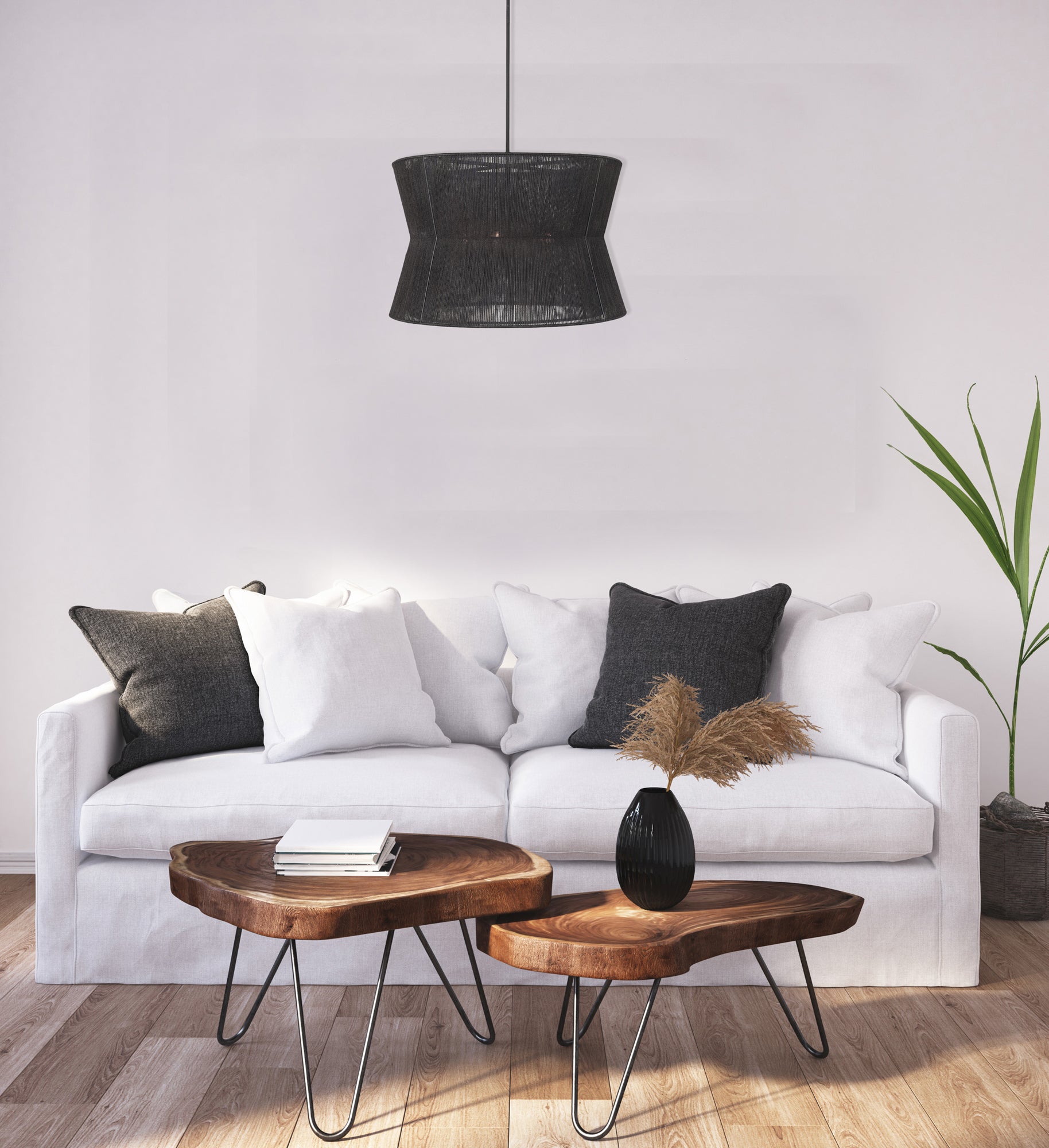 27'' Madura 6 Light Matte Black Pendant