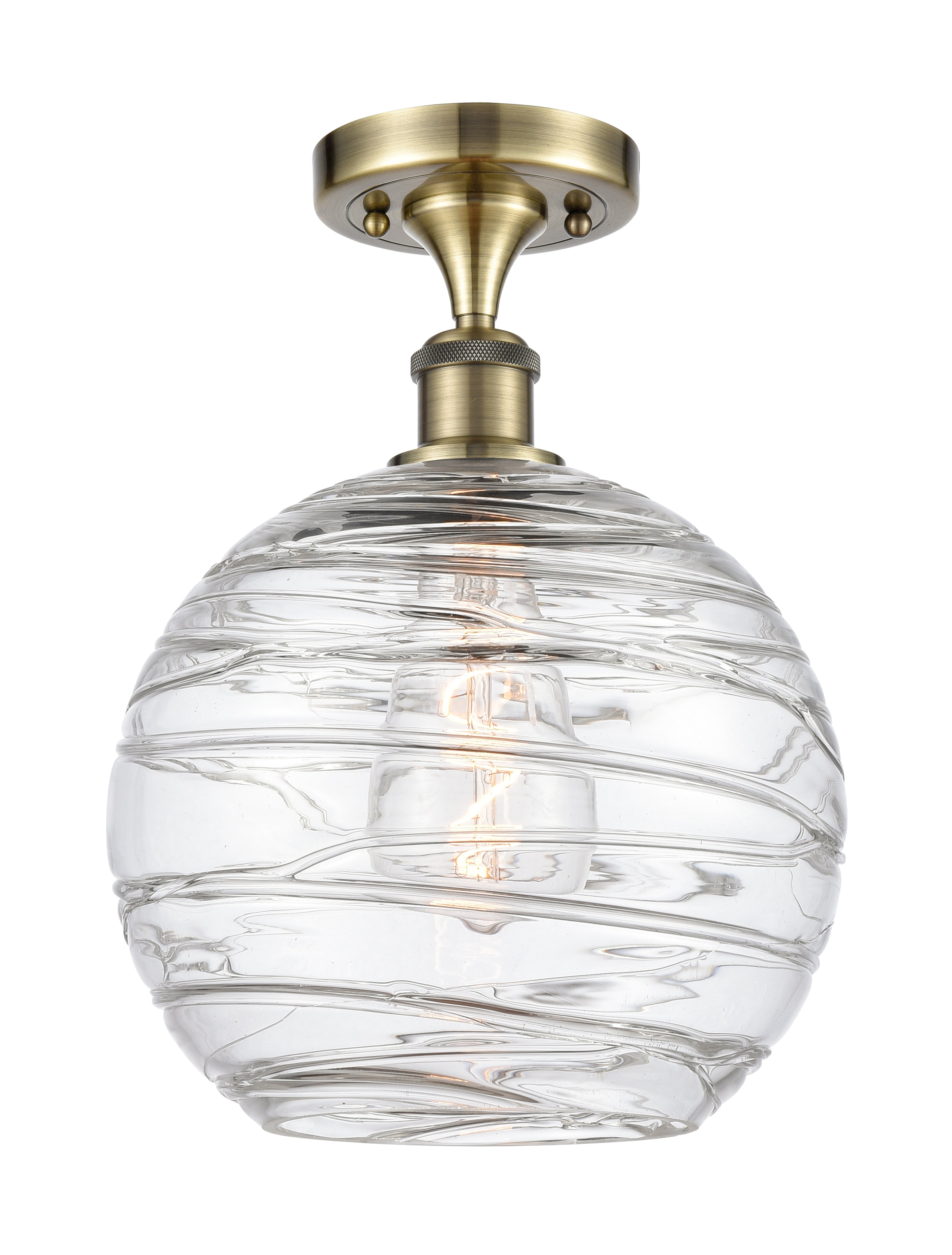 Ballston Semi-Flush Mount White Finish
