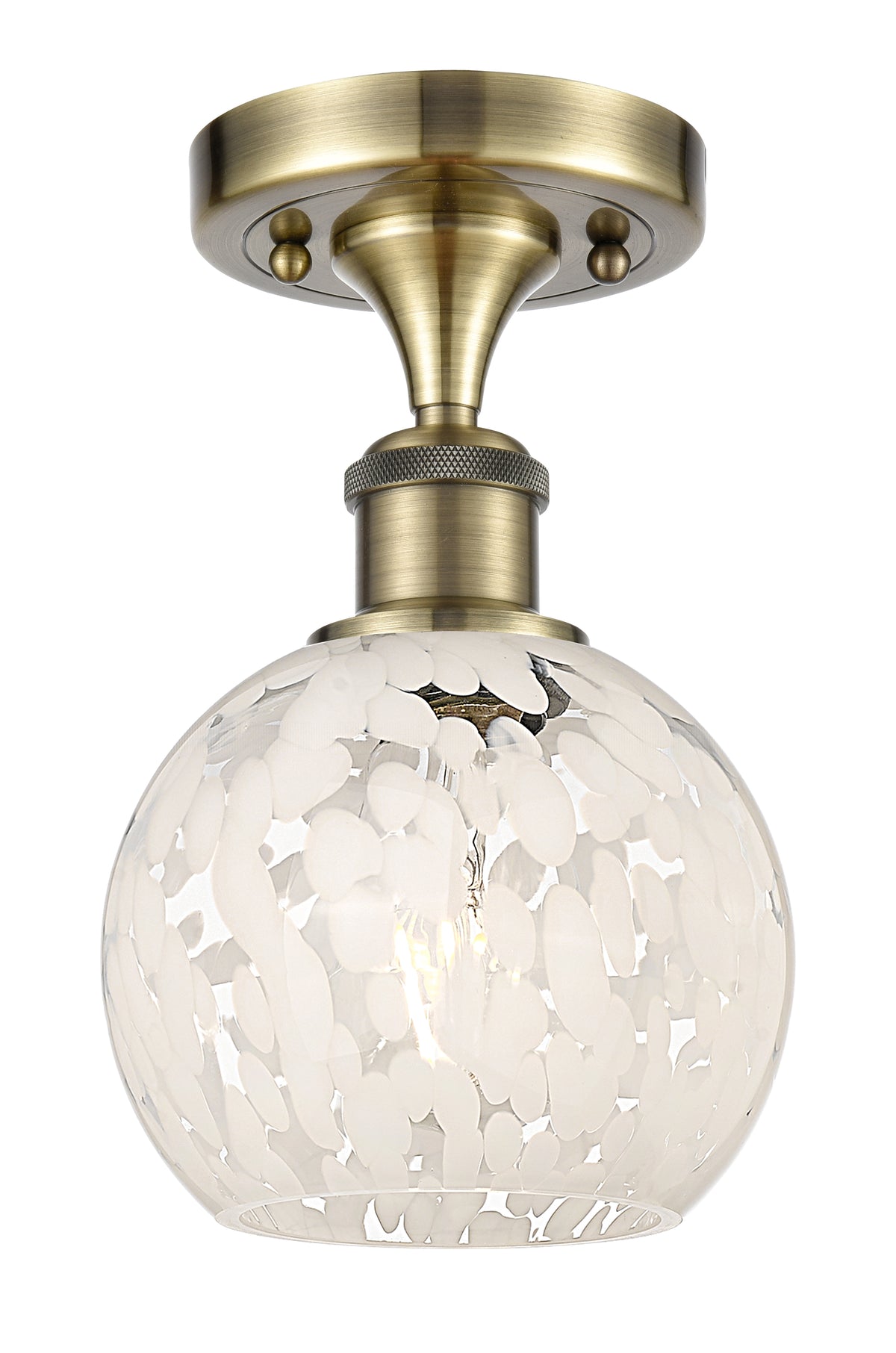 6-Inch 1-Light Semi-Flush Mount 9.25-Inch High Dimmable