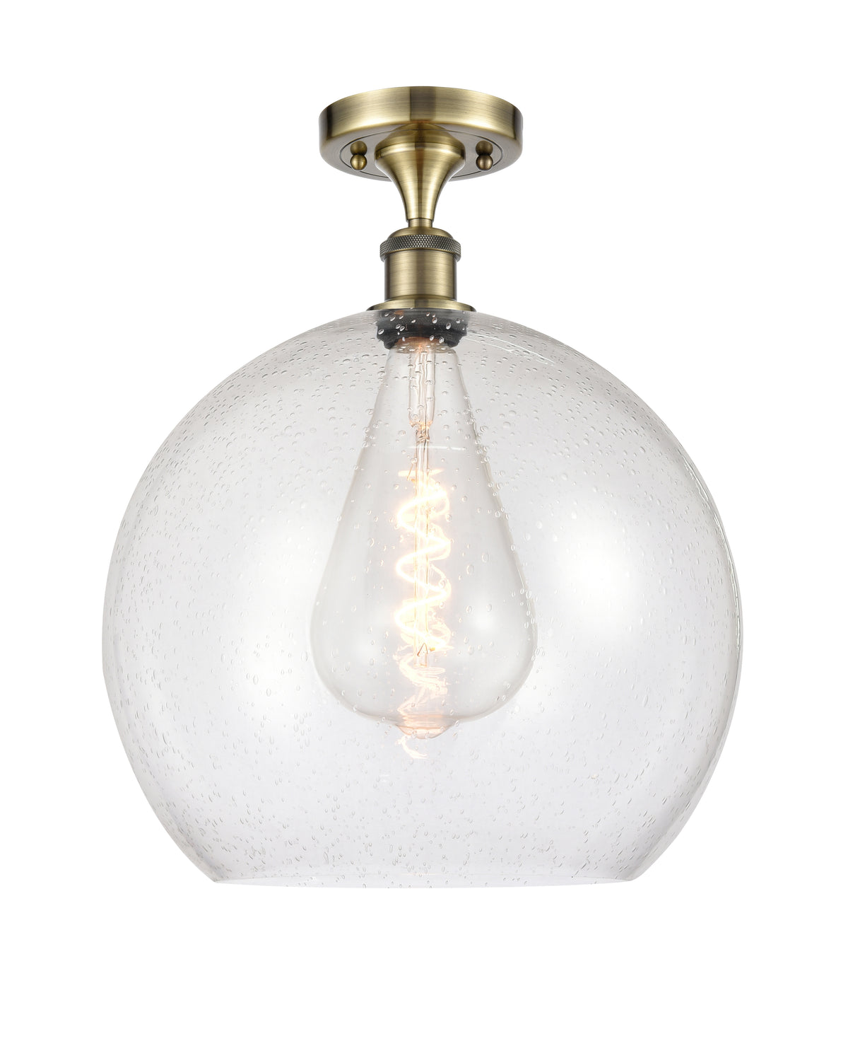 Athens 14-Inch 1-Light Semi-Flush Mount 17.875-Inch High