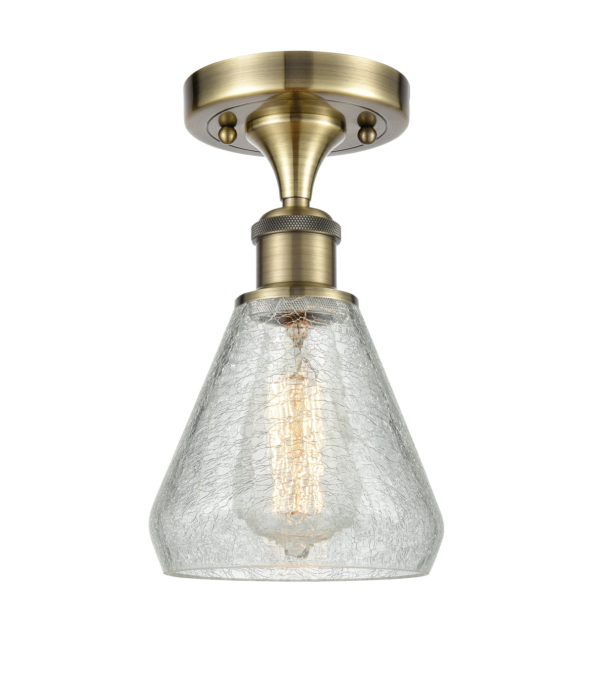 Conesus 6-Inch 1-Light Semi-Flush Mount 10-Inch High