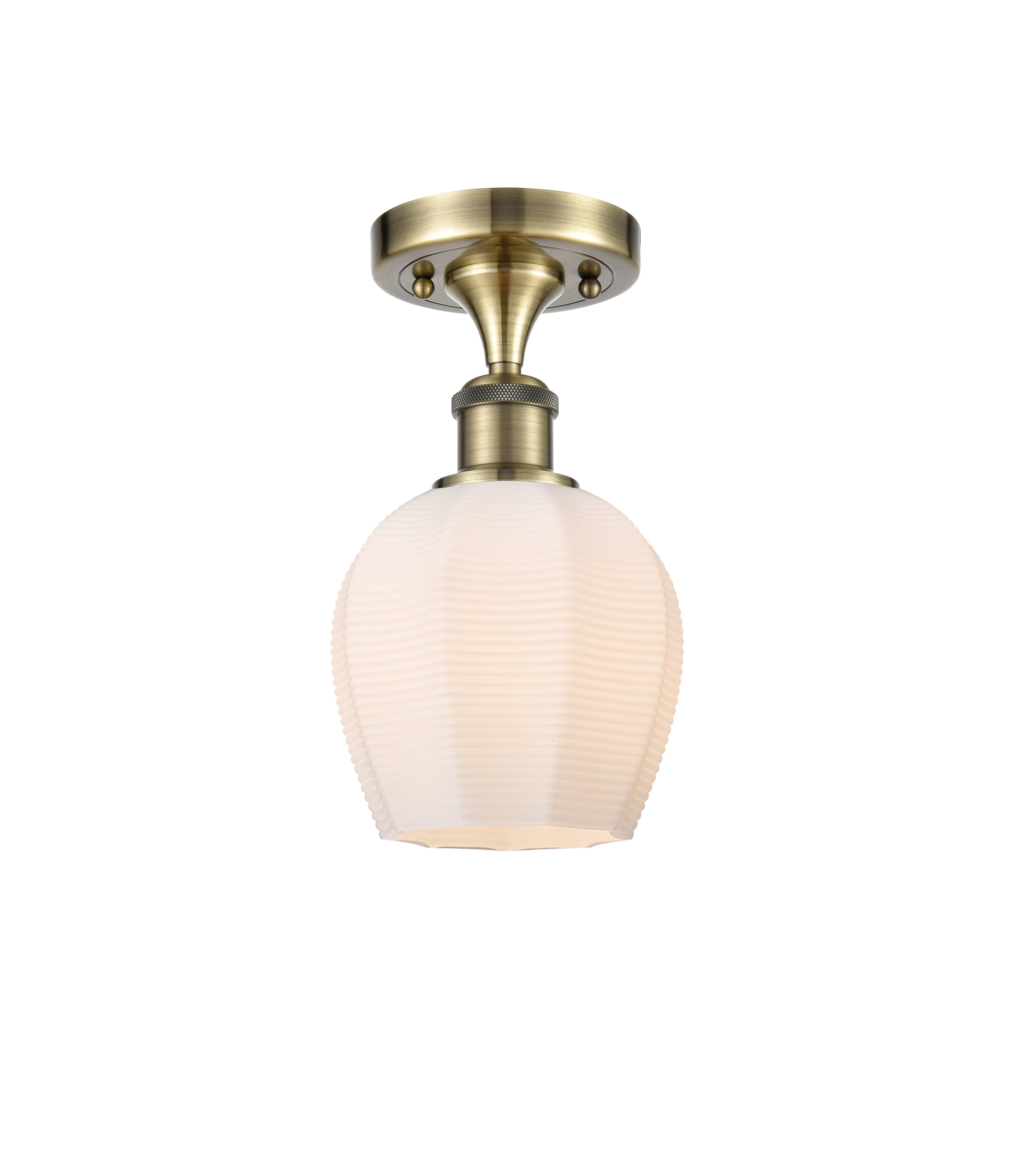 Ballston Semi-Flush Mount White Chrome