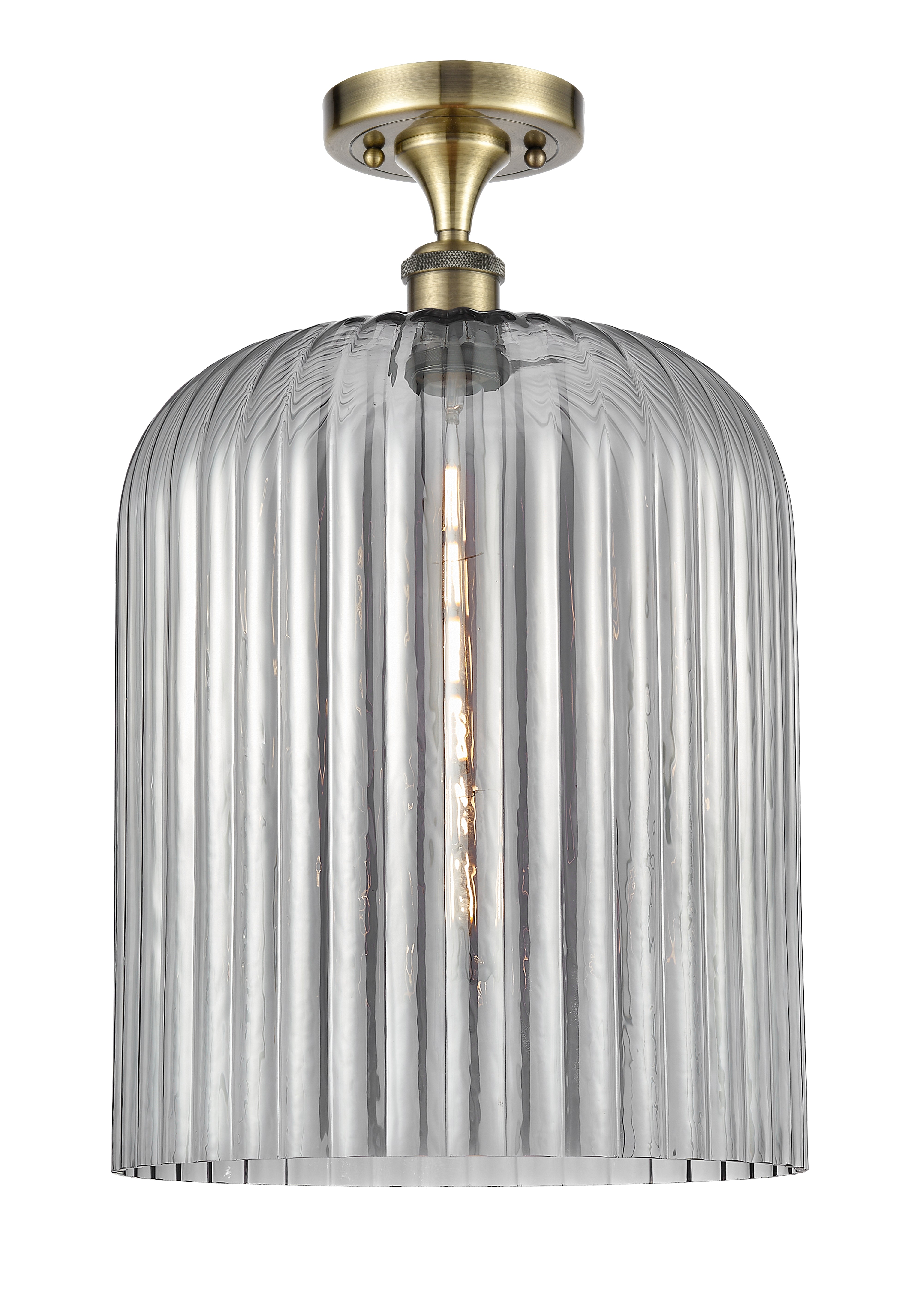 Ballston Semi-Flush Mount White Chrome
