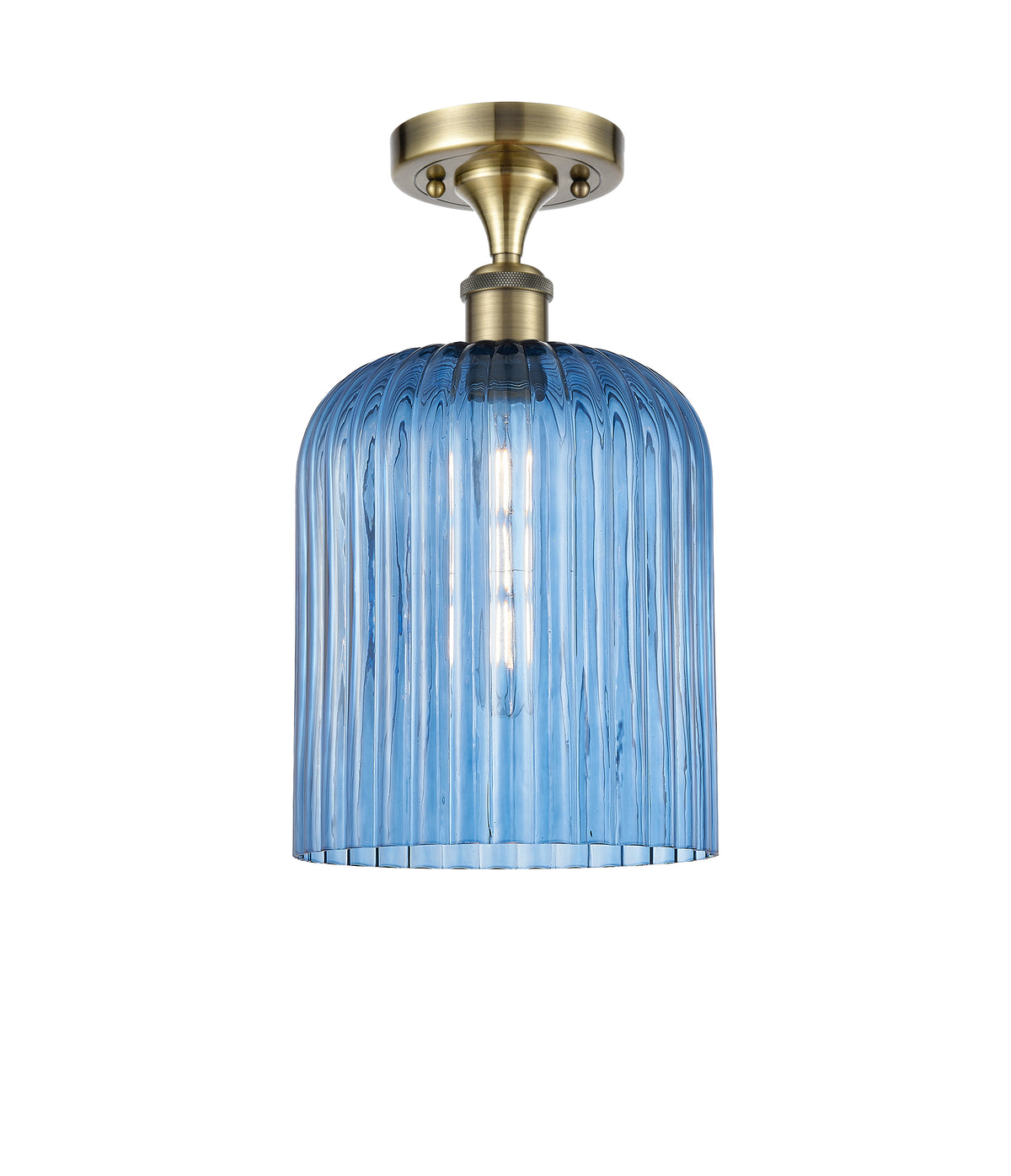 Bridal Veil 5-Inch 1-Light Semi-Flush Mount 10.25-Inch High 8-Inch Shade