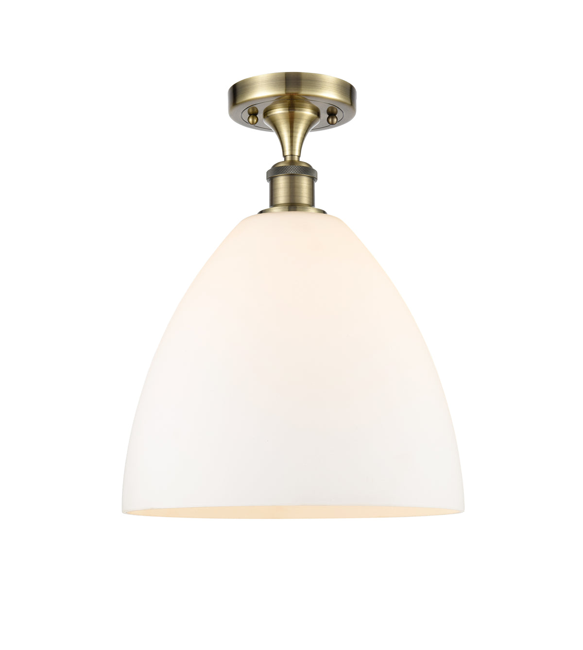 Bristol 12-Inch 1-Light Semi-Flush Mount Dome Shade 14.25-Inch High