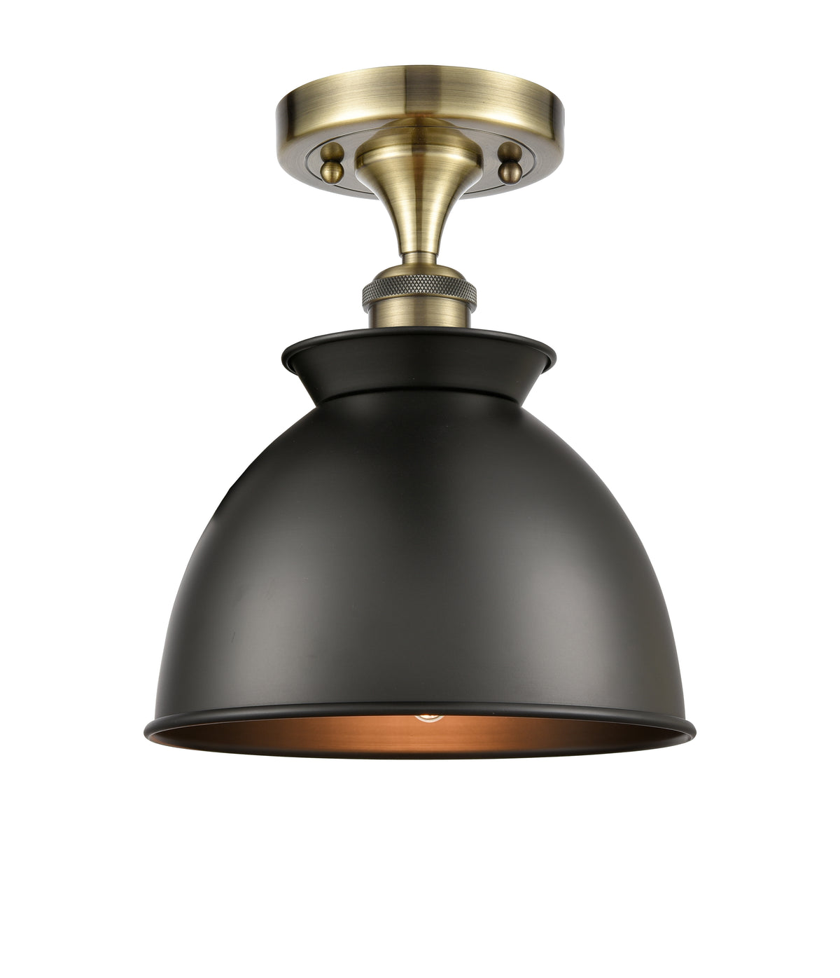 Adirondack 8-Inch 1-Light Semi-Flush Mount 9.75-Inch High