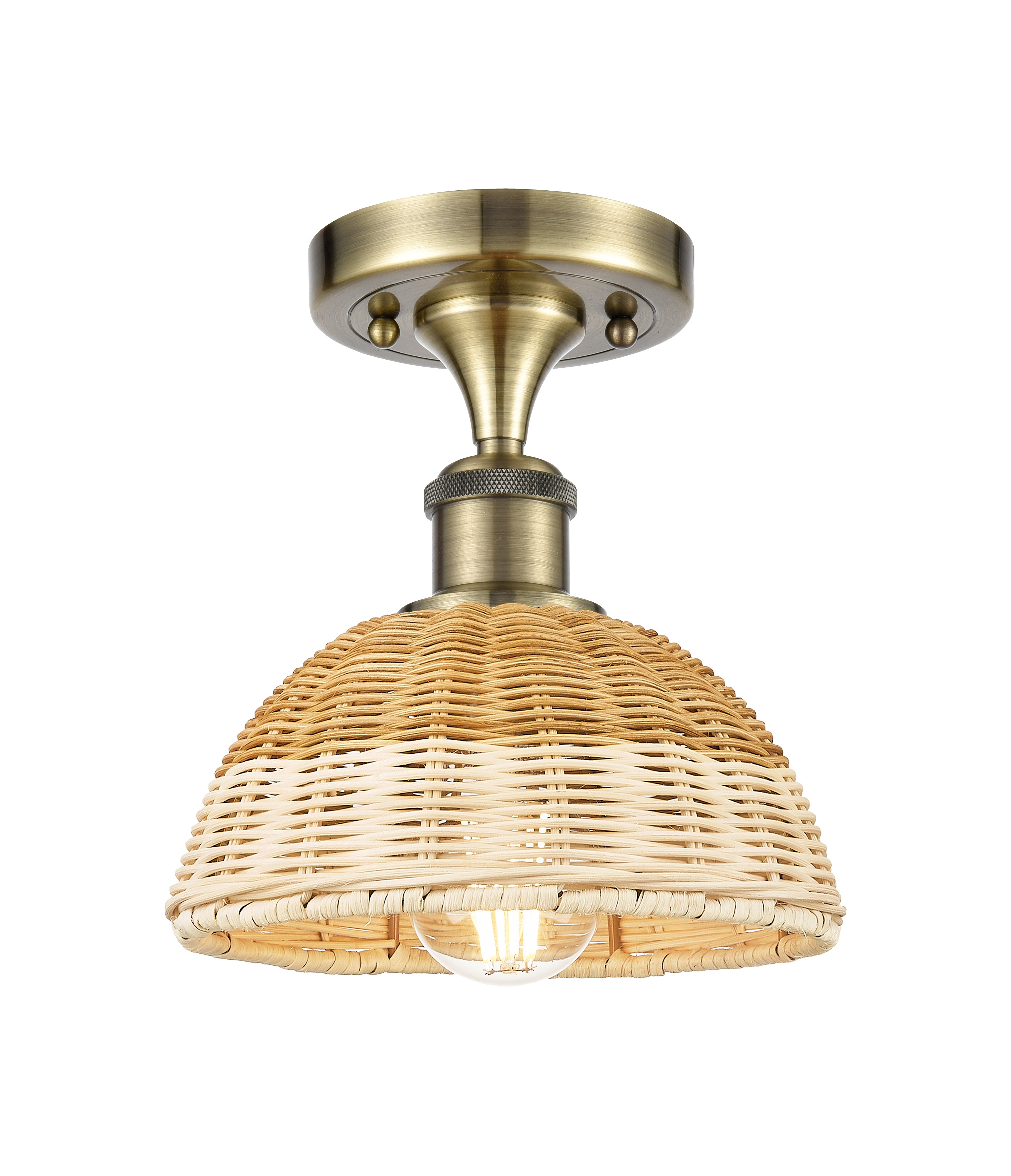 Ballston Semi-Flush Mount Brushed Satin Nickel