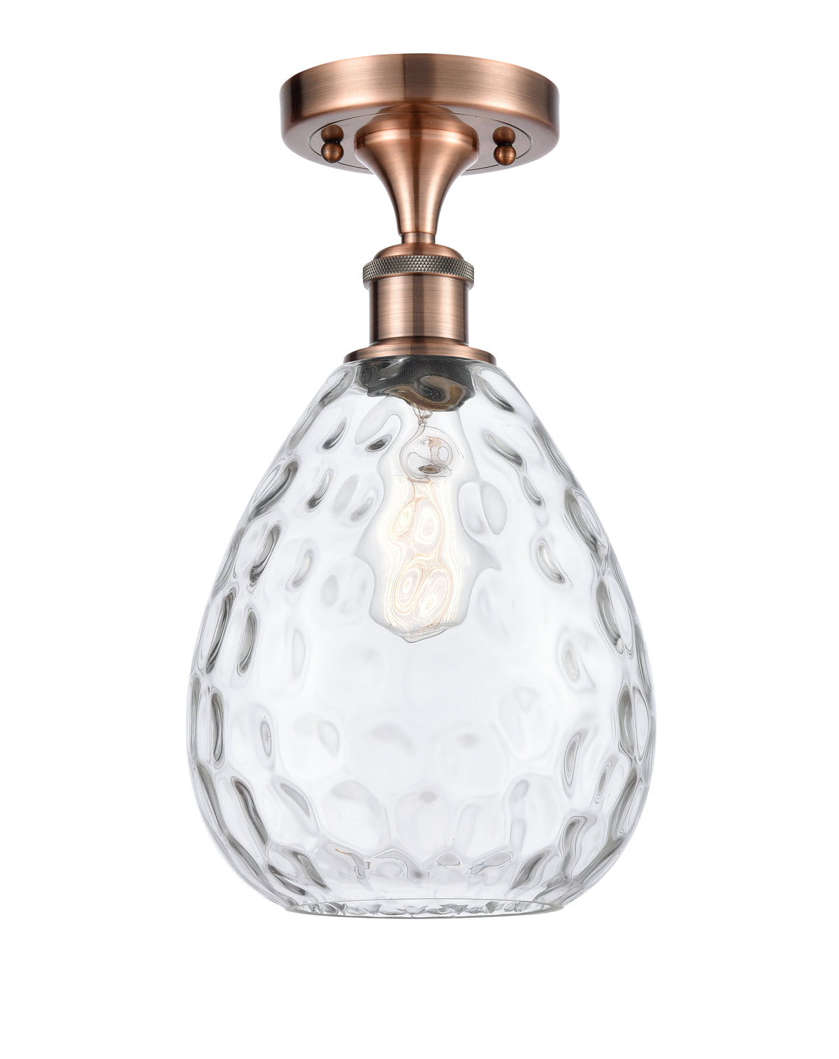 Waverly 8-Inch 1-Light Semi-Flush Mount with LED Bulb