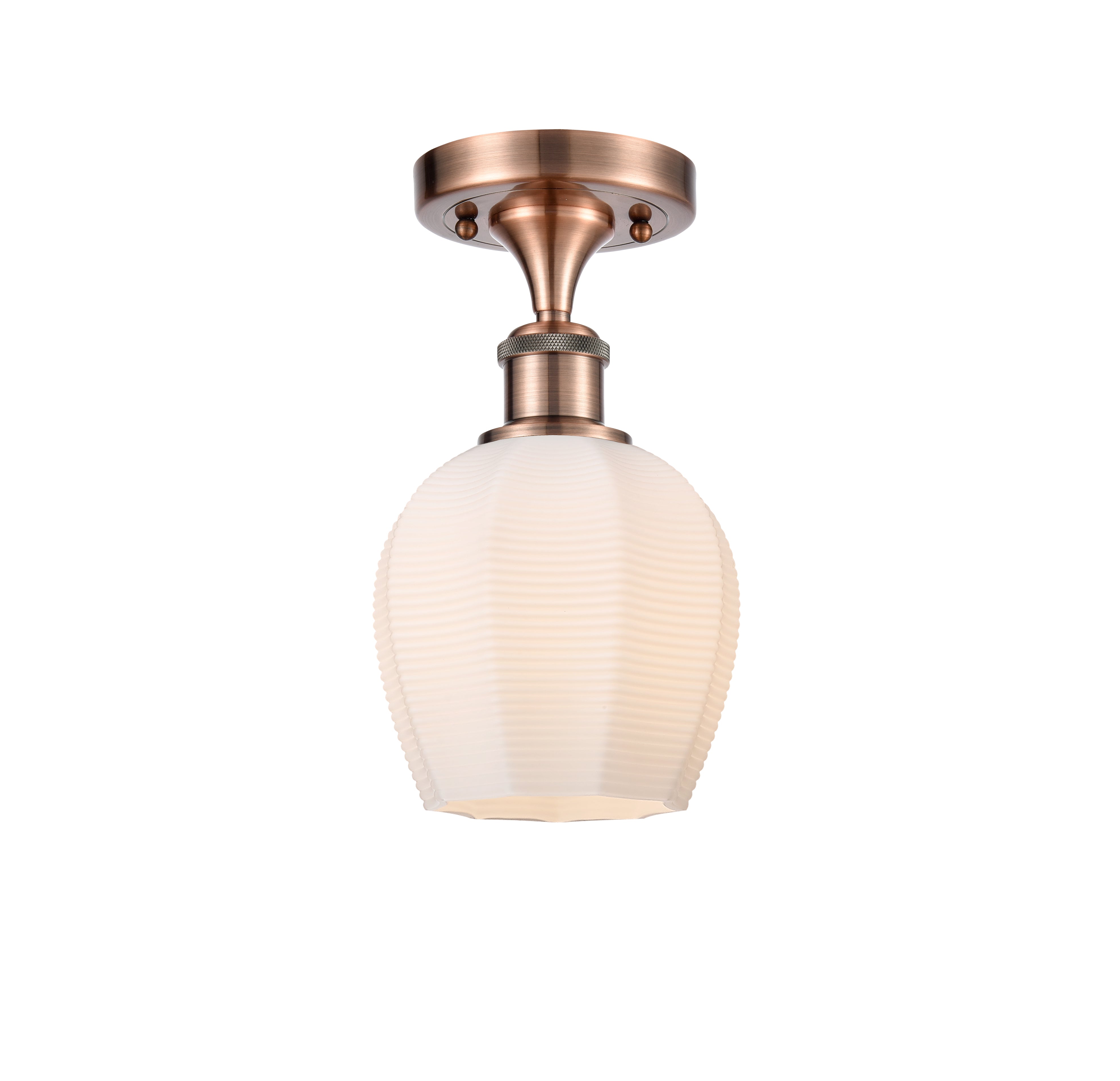 Ballston Semi-Flush Mount White Chrome