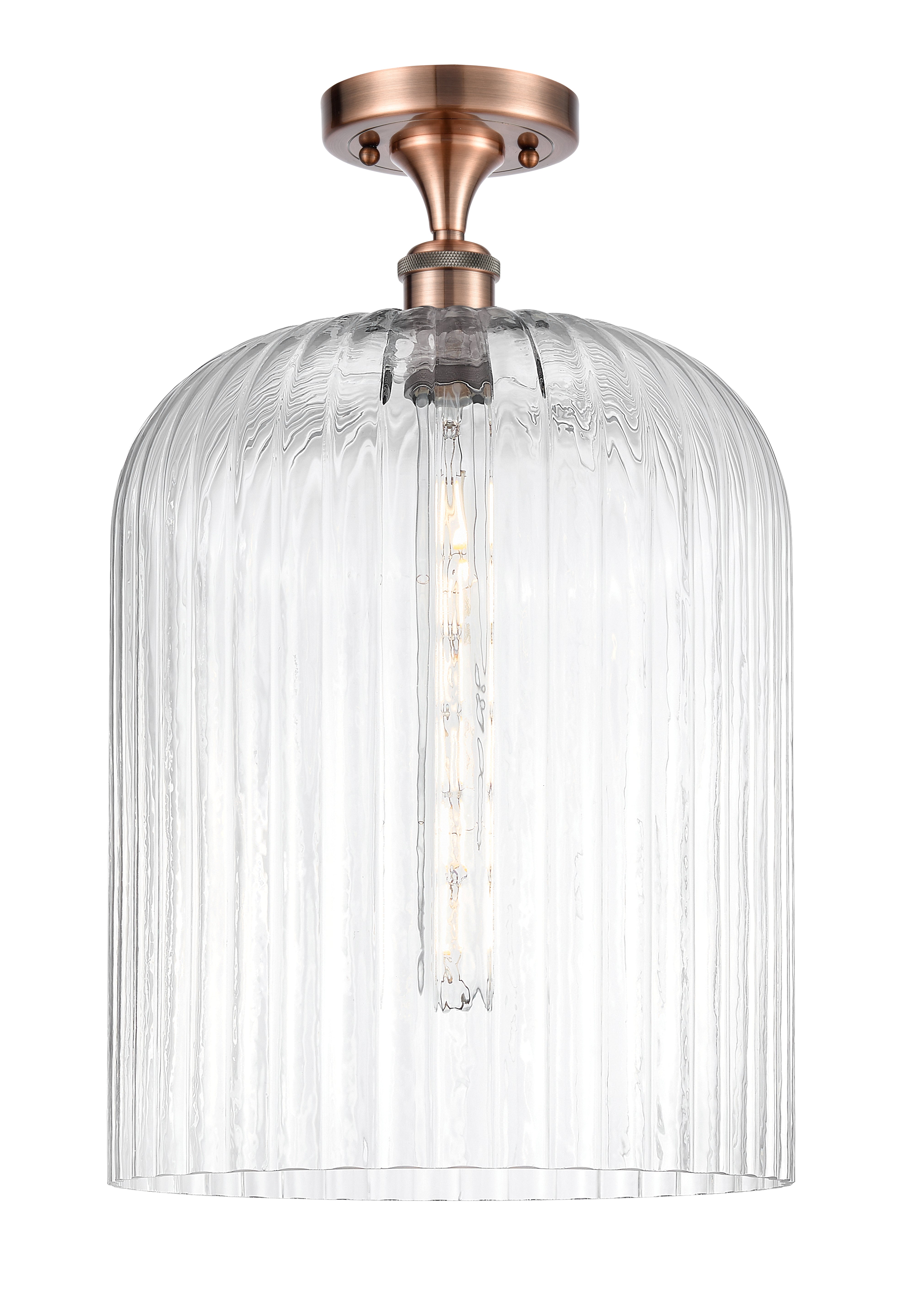 Ballston Semi-Flush Mount White Chrome