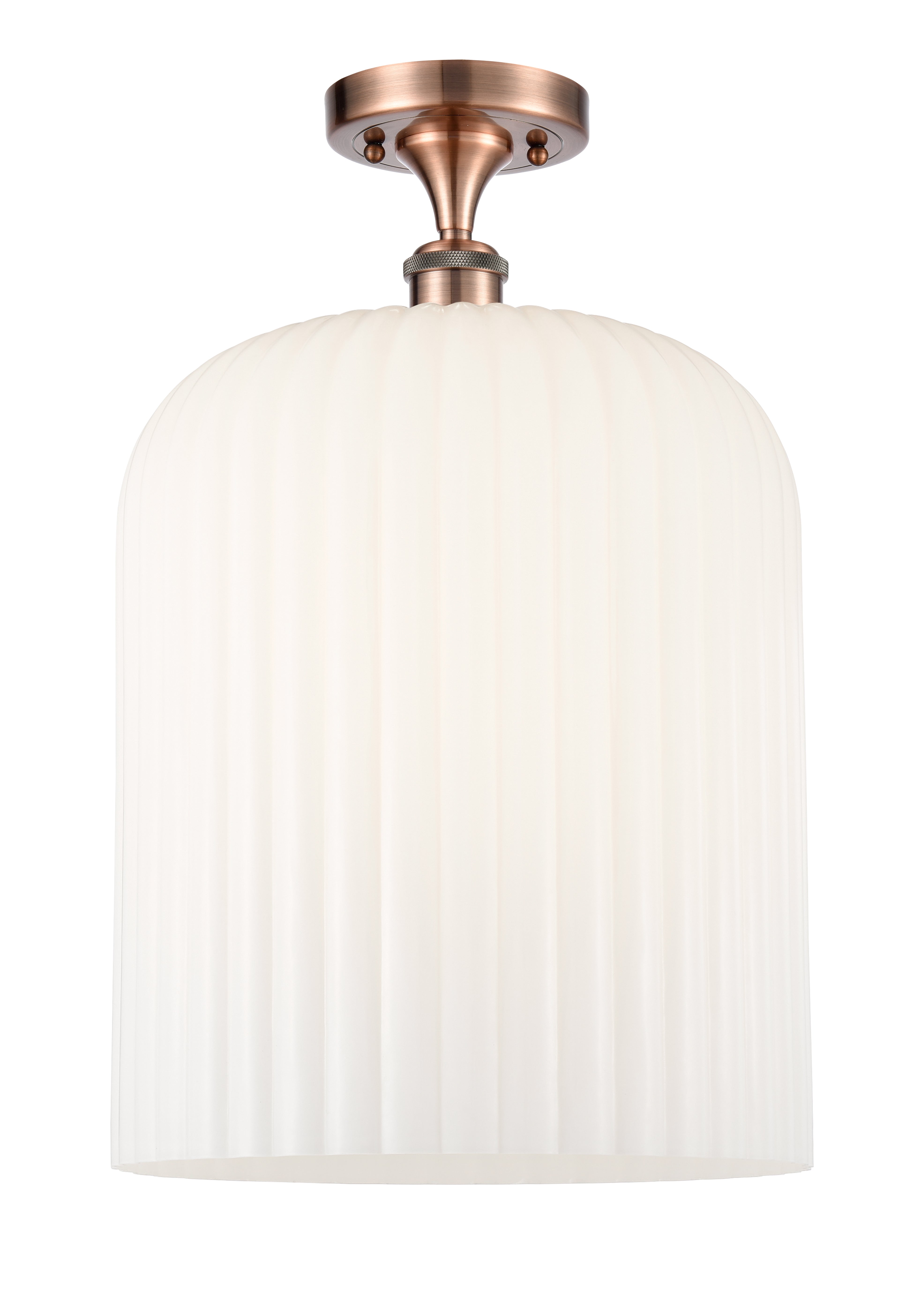Ballston Semi-Flush Mount White Chrome