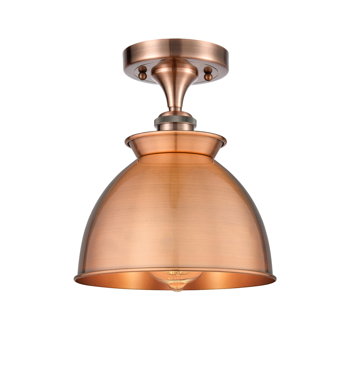 Adirondack 8-Inch 1-Light Semi-Flush Mount 9.75-Inch High