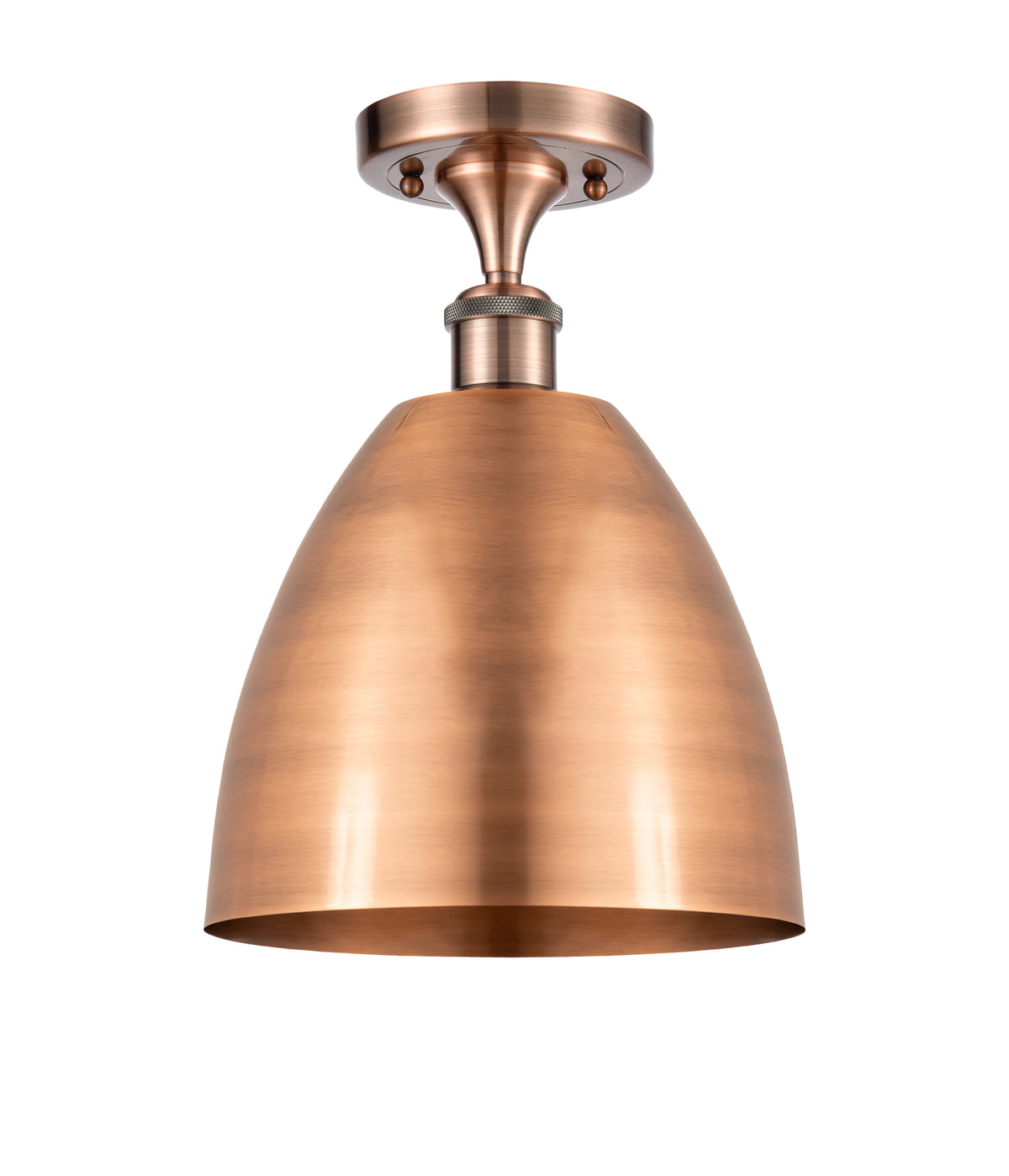 Bristol 9-Inch 1-Light Semi-Flush Mount Cone Shade 12.375-Inch High