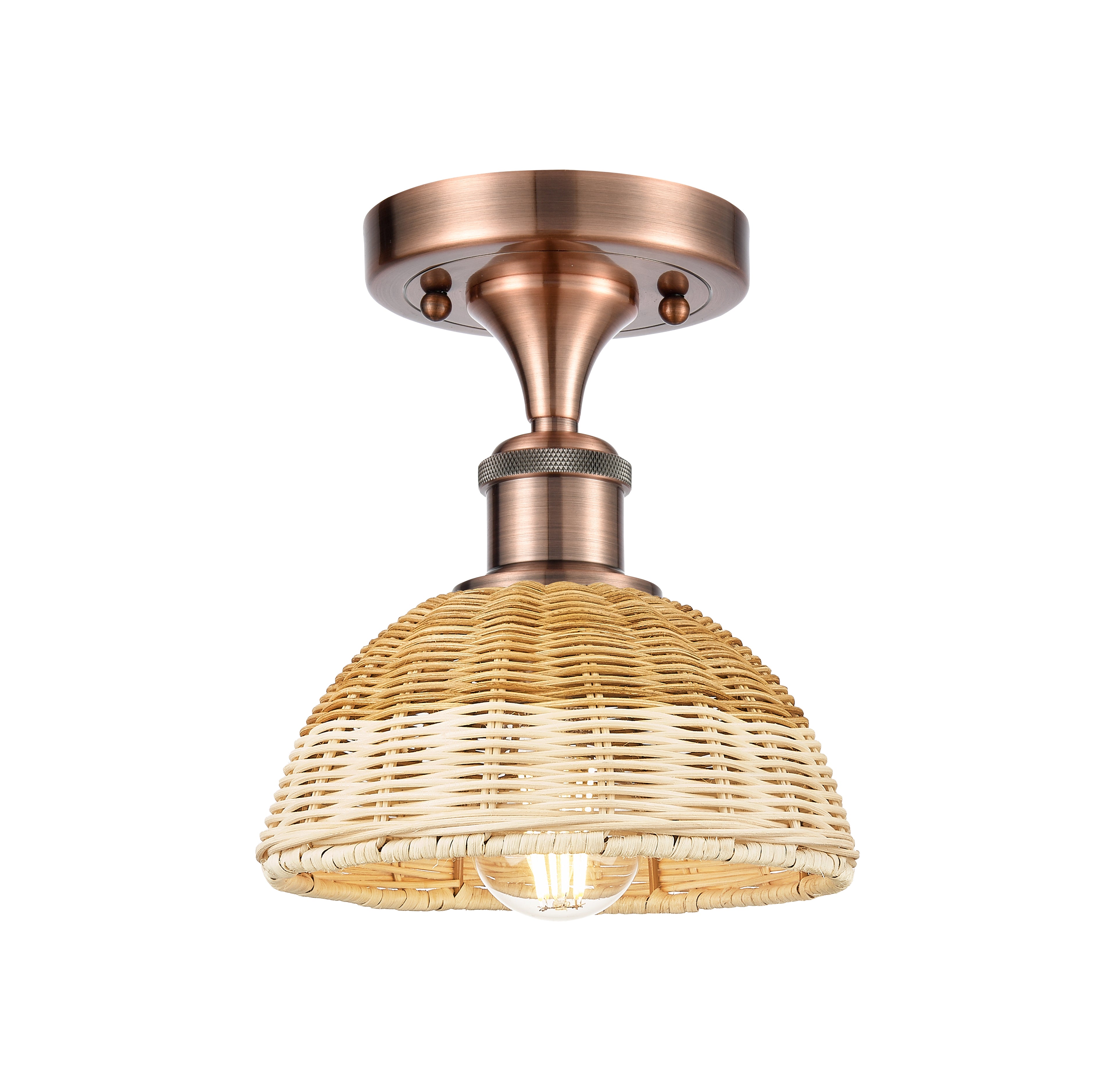 Ballston Semi-Flush Mount Brushed Satin Nickel