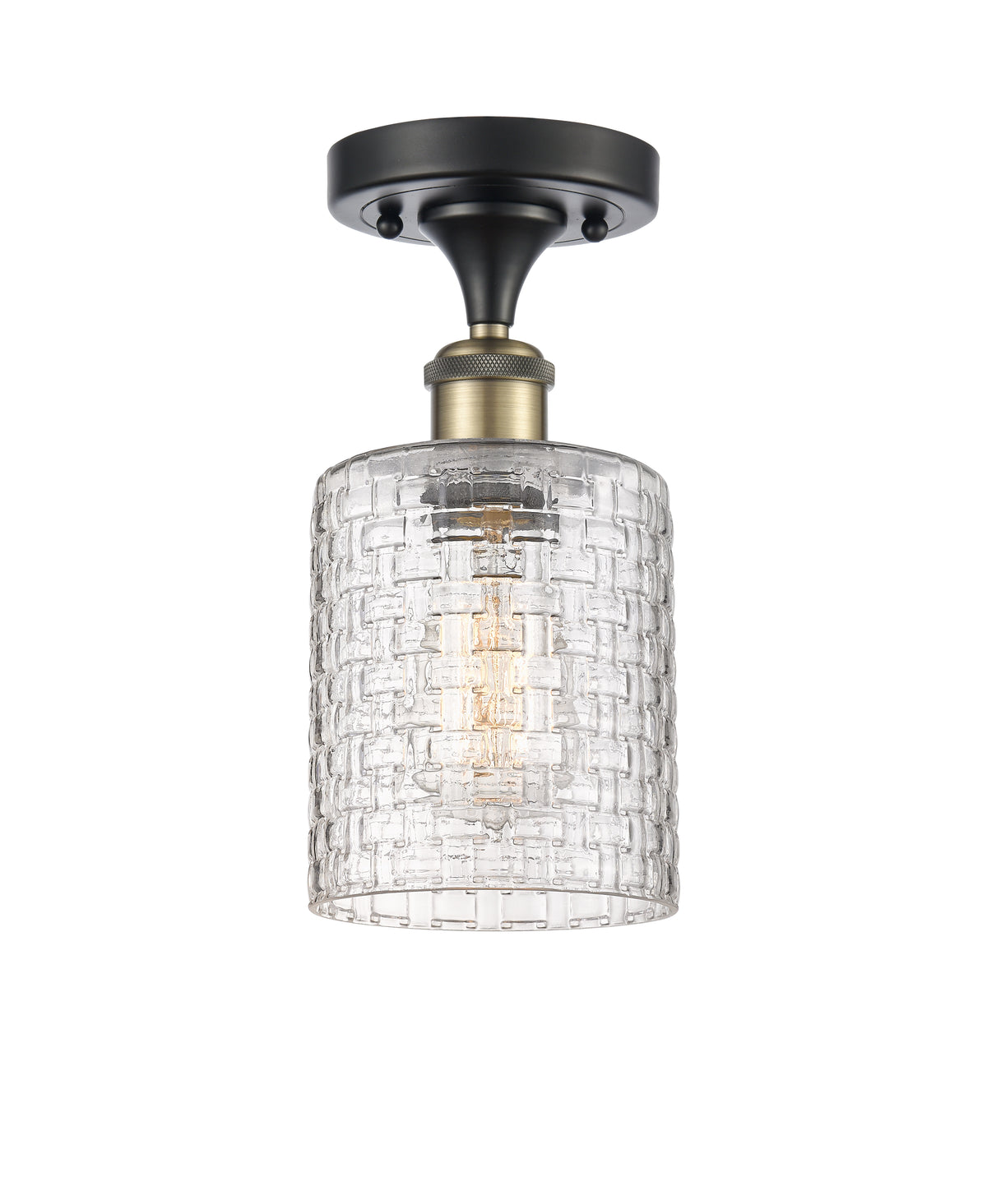 Cobbleskill 5-Inch 1-Light Semi-Flush Mount 10.25-Inch High