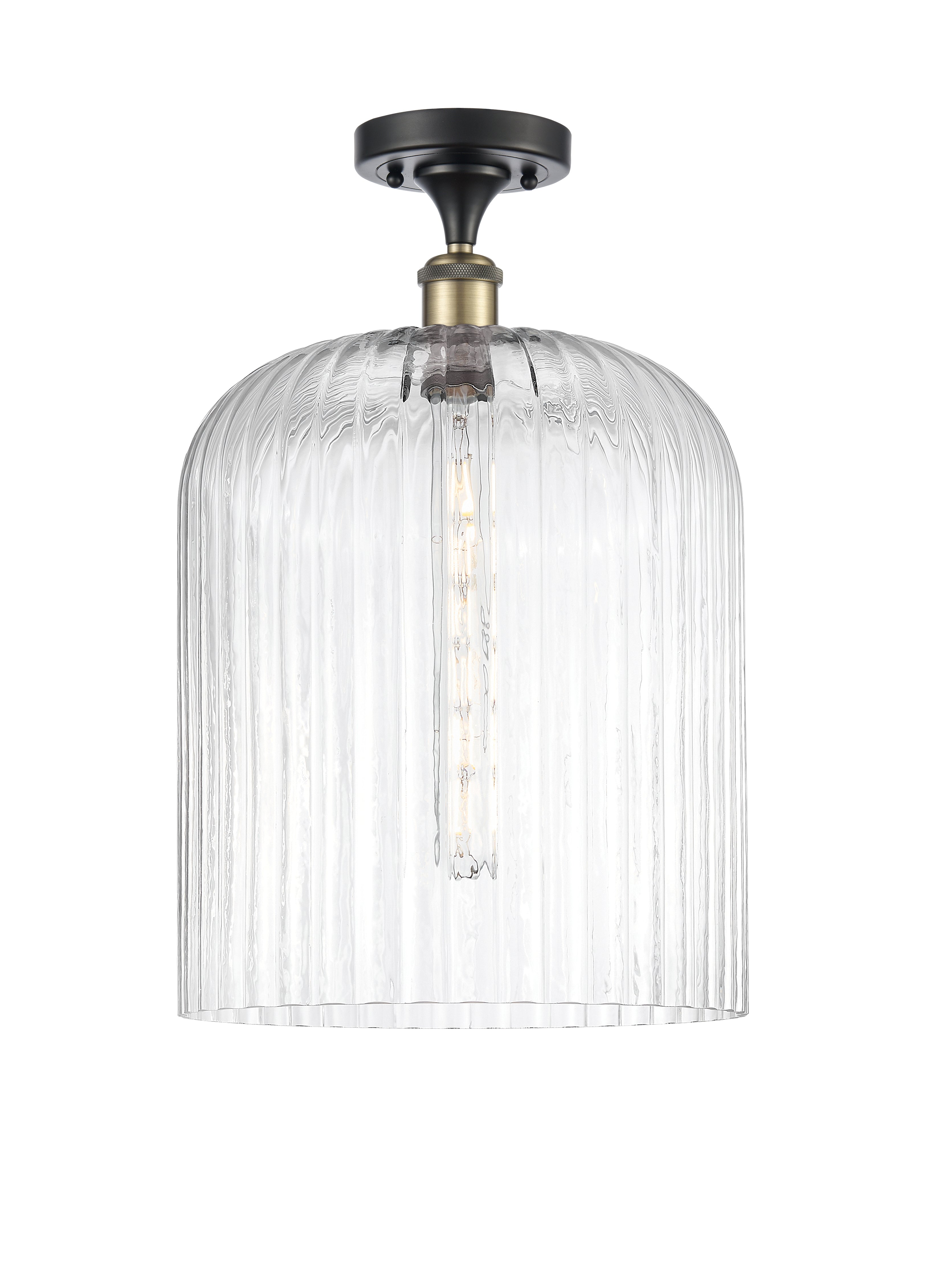 Ballston Semi-Flush Mount White Chrome