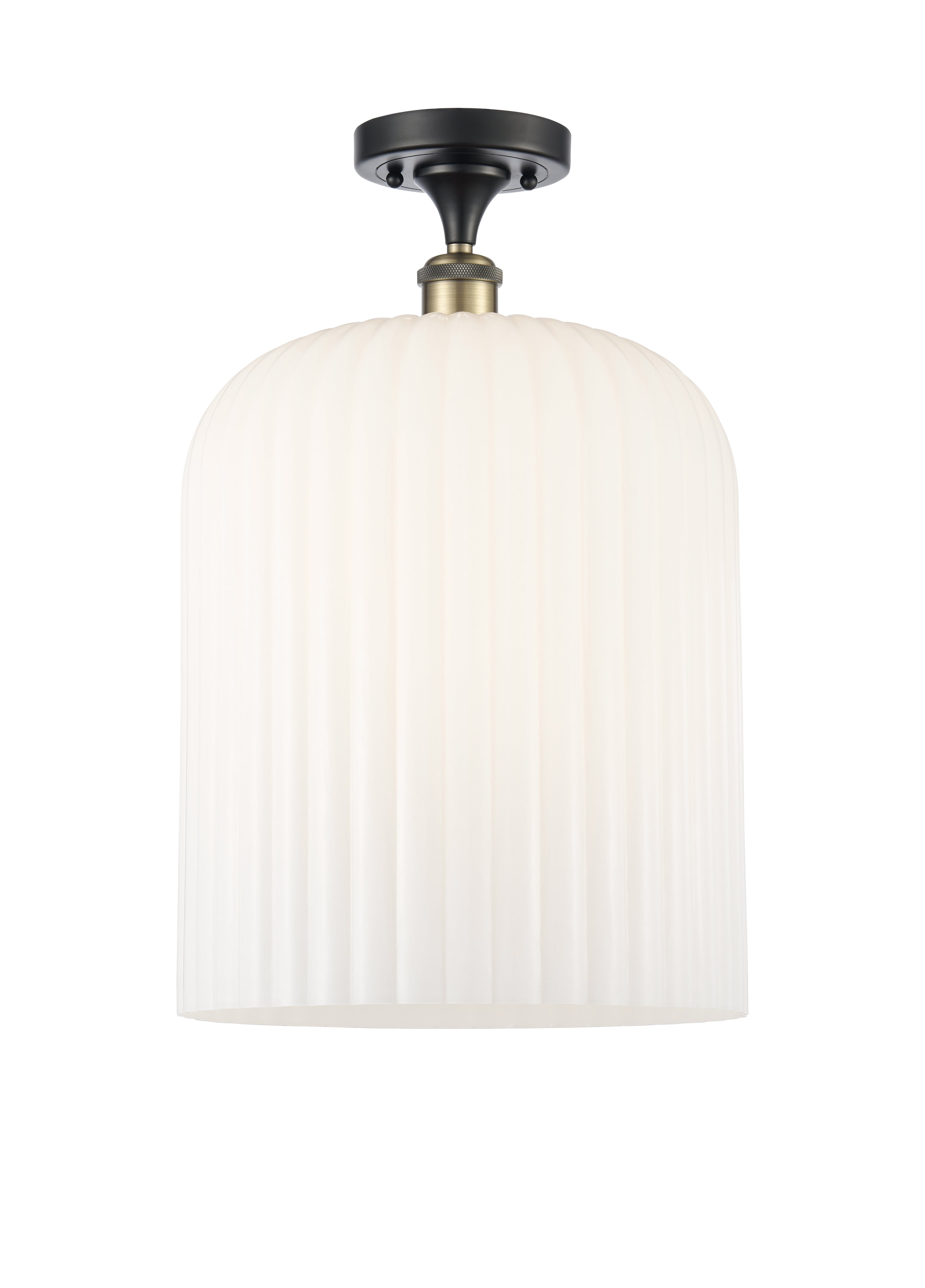 Ballston Semi-Flush Mount White Chrome