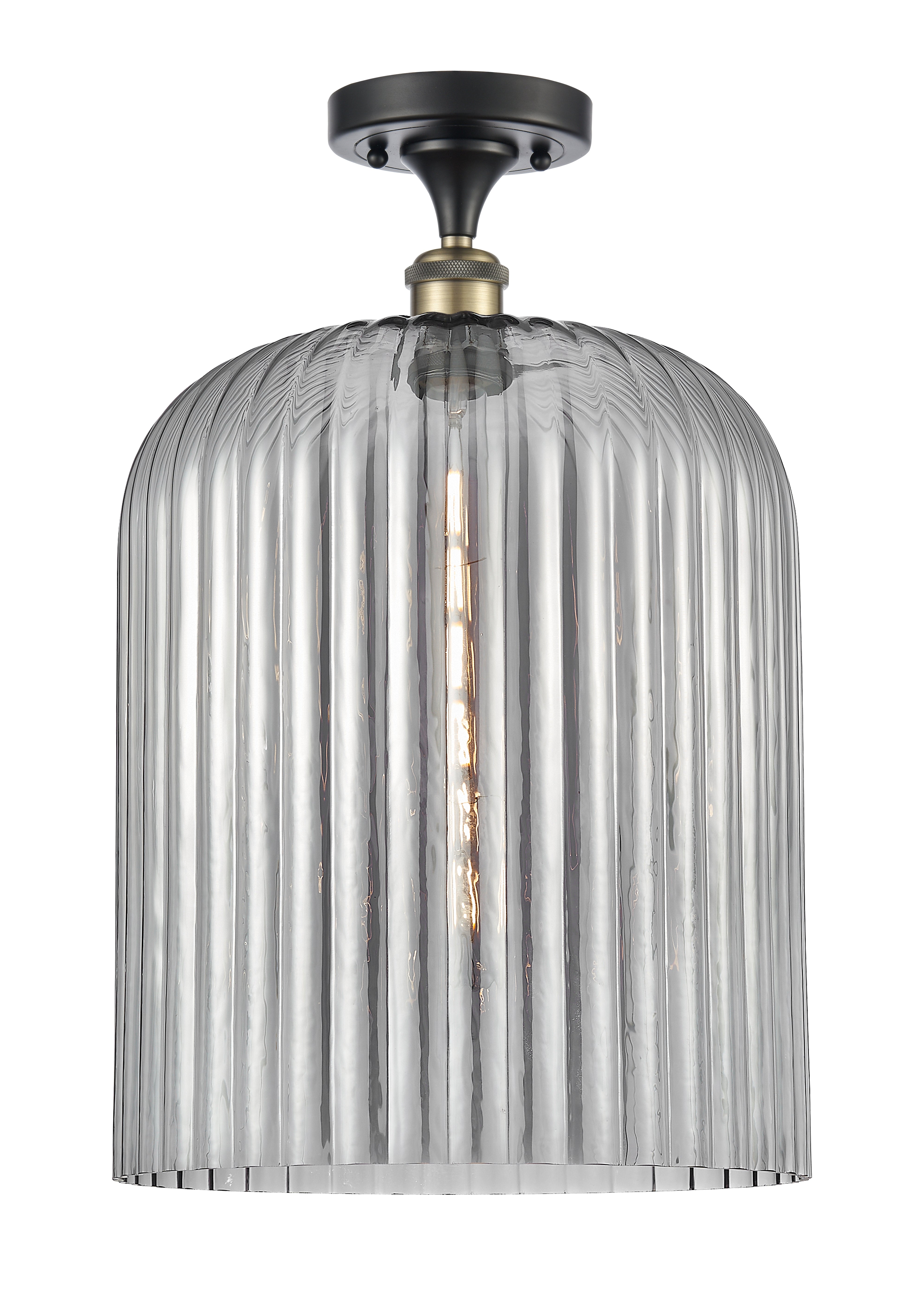 Ballston Semi-Flush Mount White Chrome