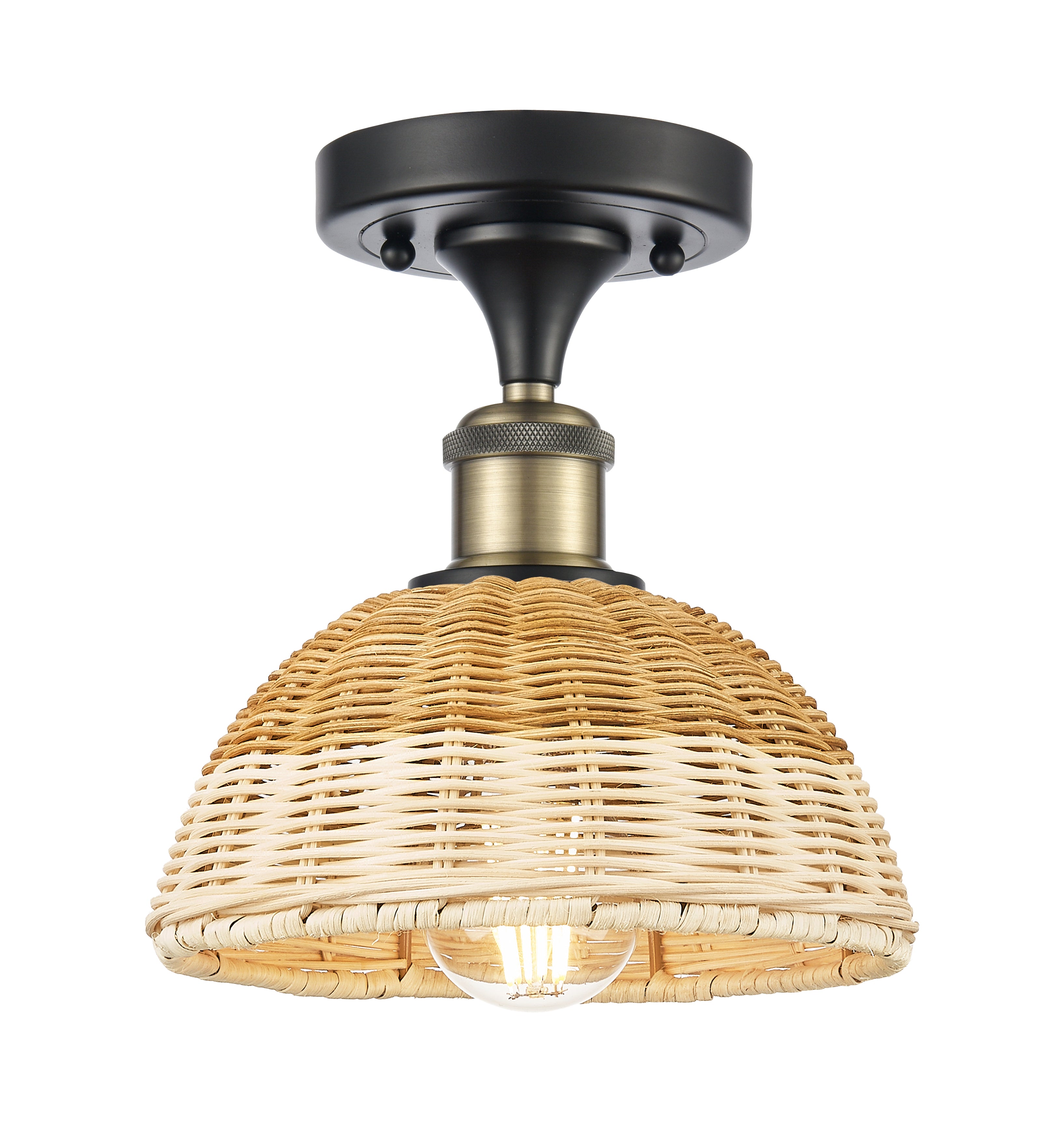 Ballston Semi-Flush Mount Brushed Satin Nickel