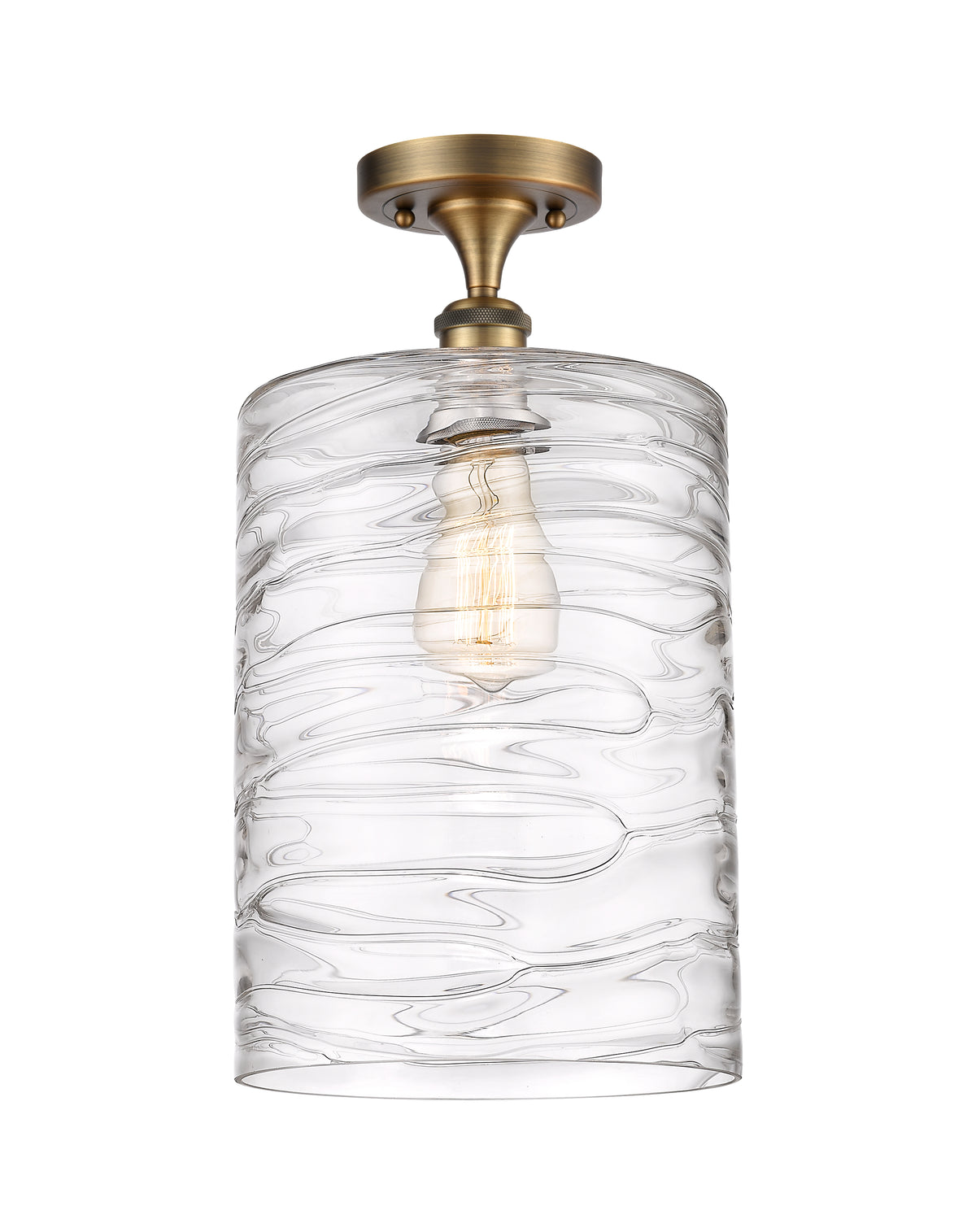 Cobbleskill 9-Inch 1-Light Semi-Flush Mount with LED Bulb Dimmable