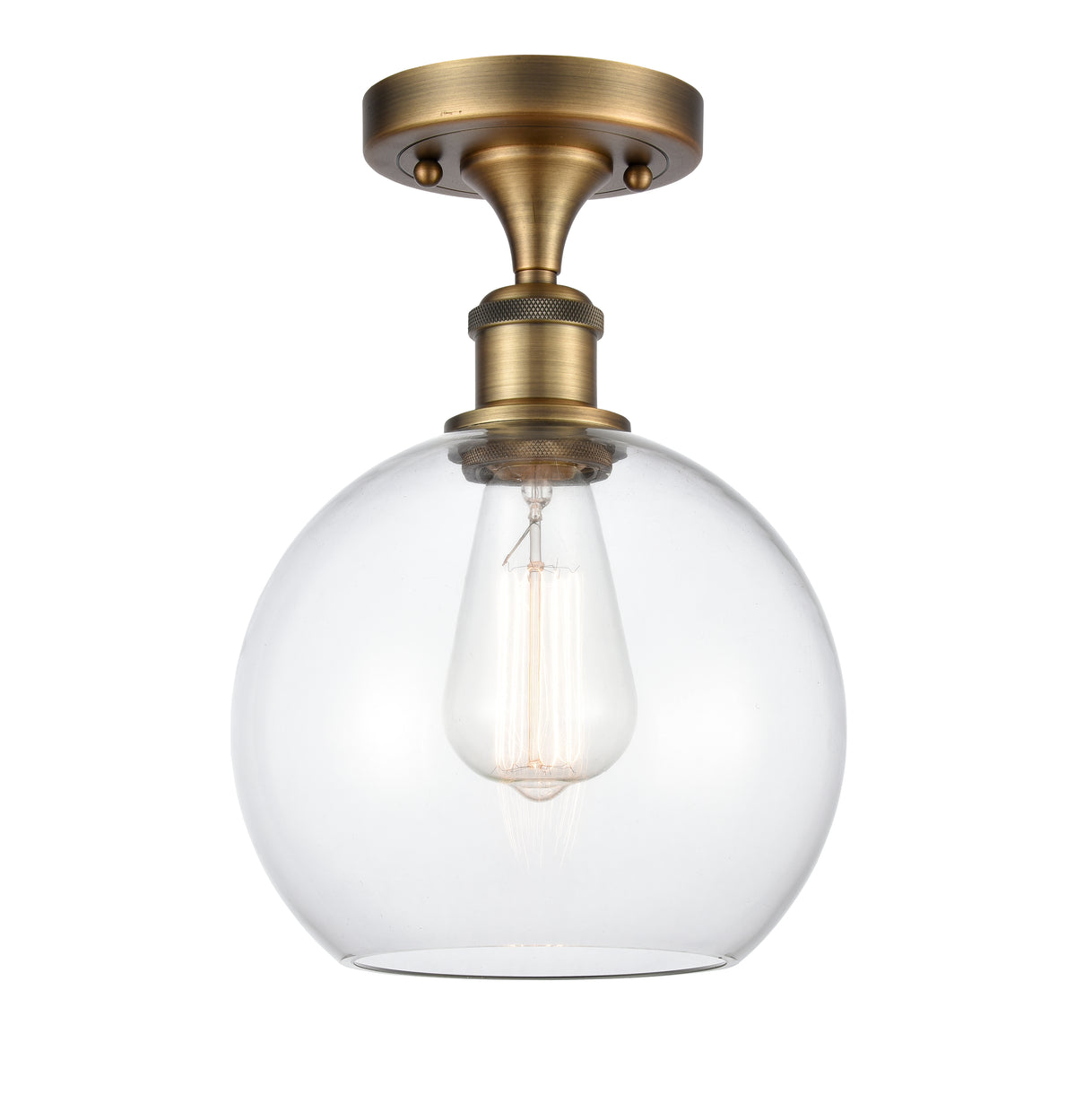 Athens 8-Inch 1-Light Semi-Flush Mount 11.25-Inch High