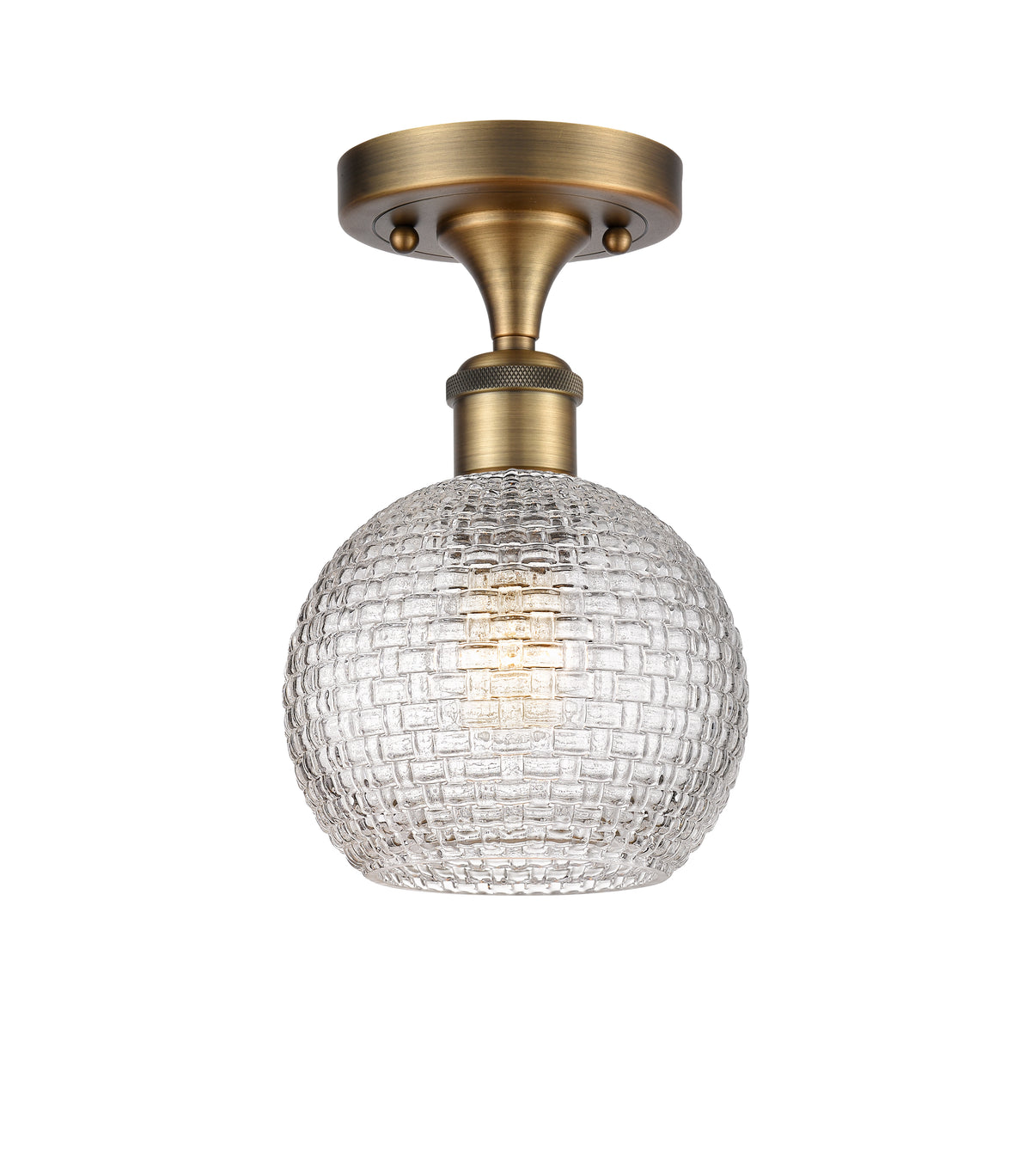 Athens 6-Inch 1-Light Semi-Flush Mount 9.375-Inch High