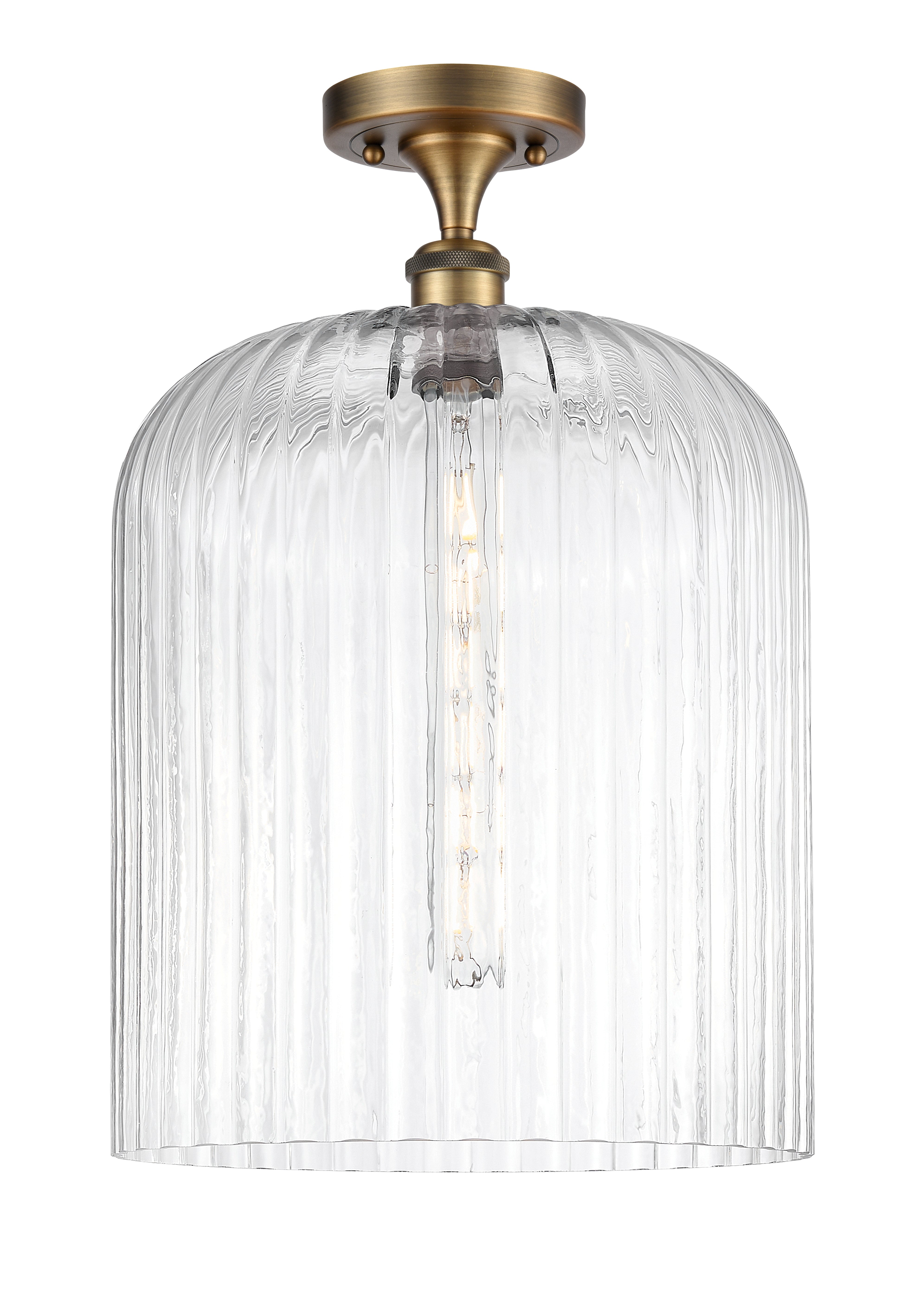 Ballston Semi-Flush Mount White Chrome