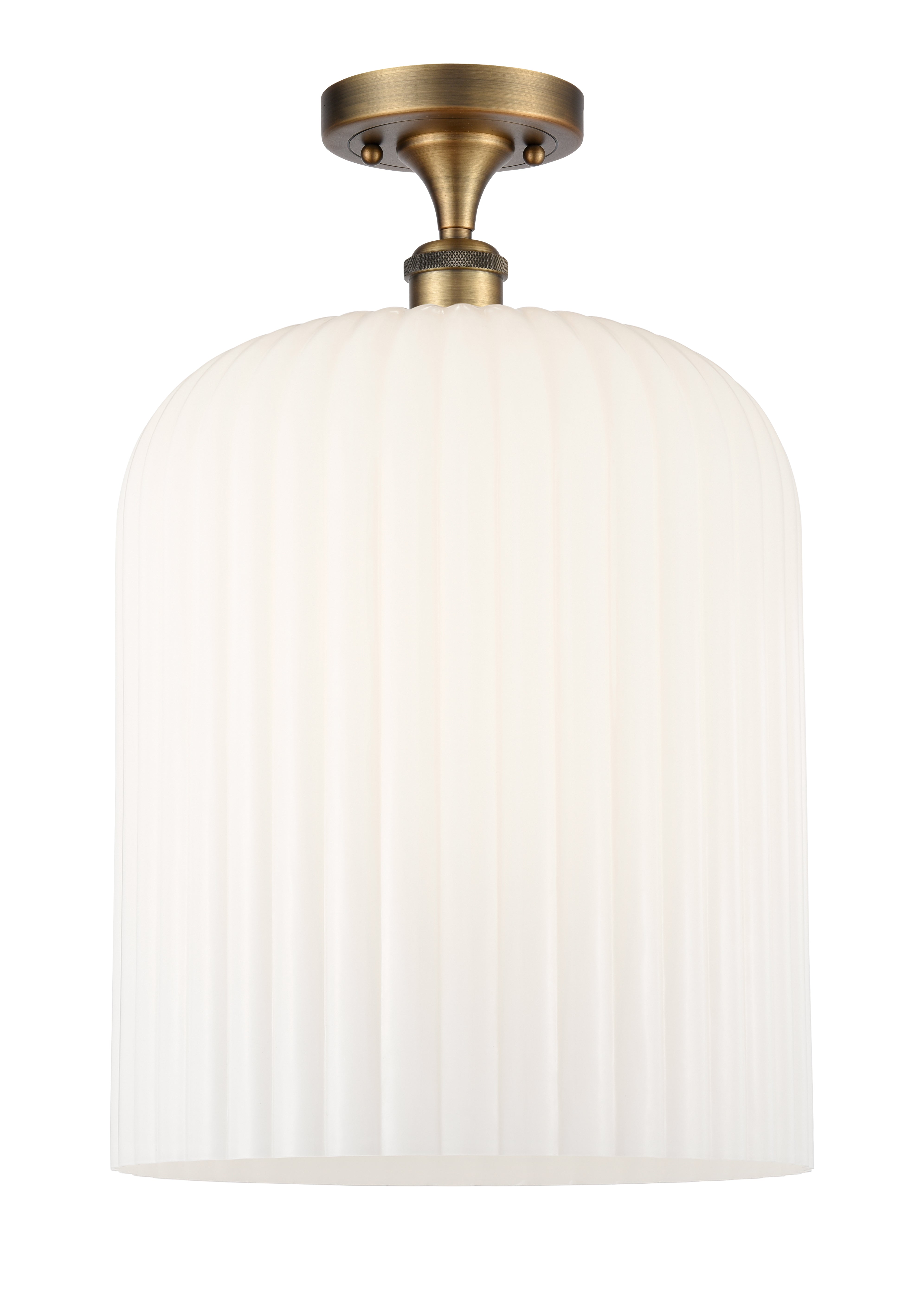 Ballston Semi-Flush Mount White Chrome