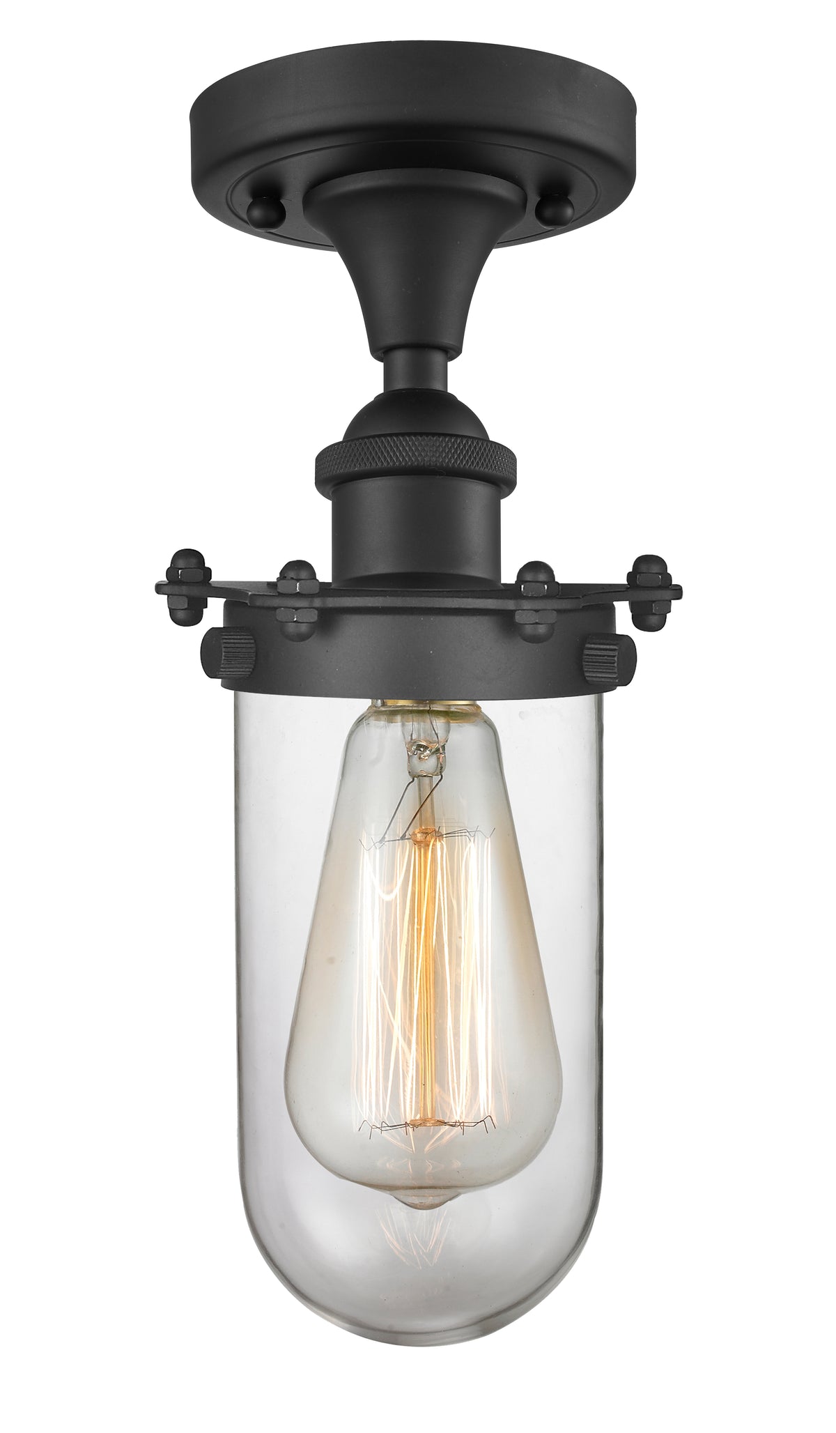 Kingsbury 4-Inch 1-Light Semi-Flush Mount with LED Bulb