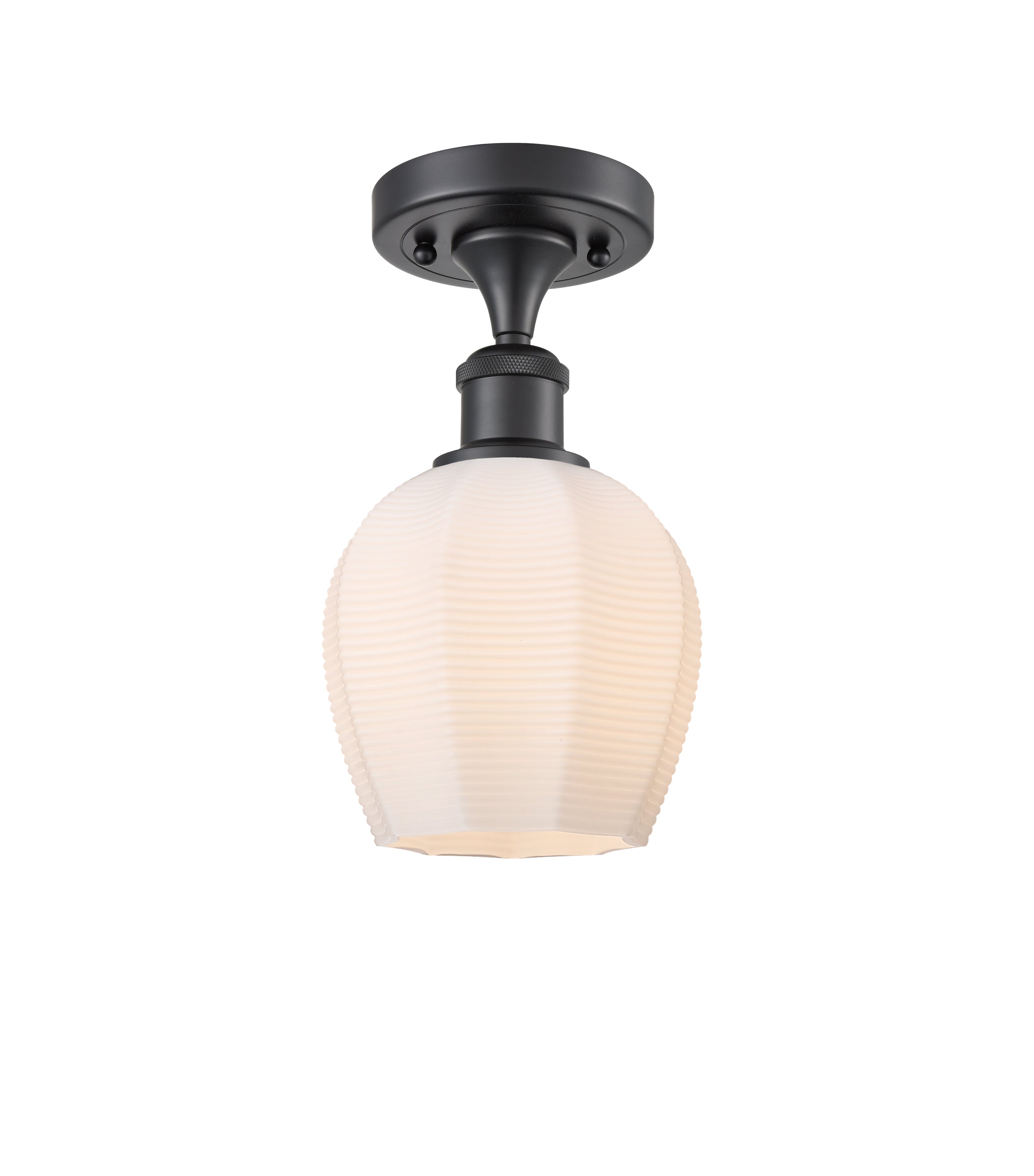 Ballston Semi-Flush Mount White Chrome