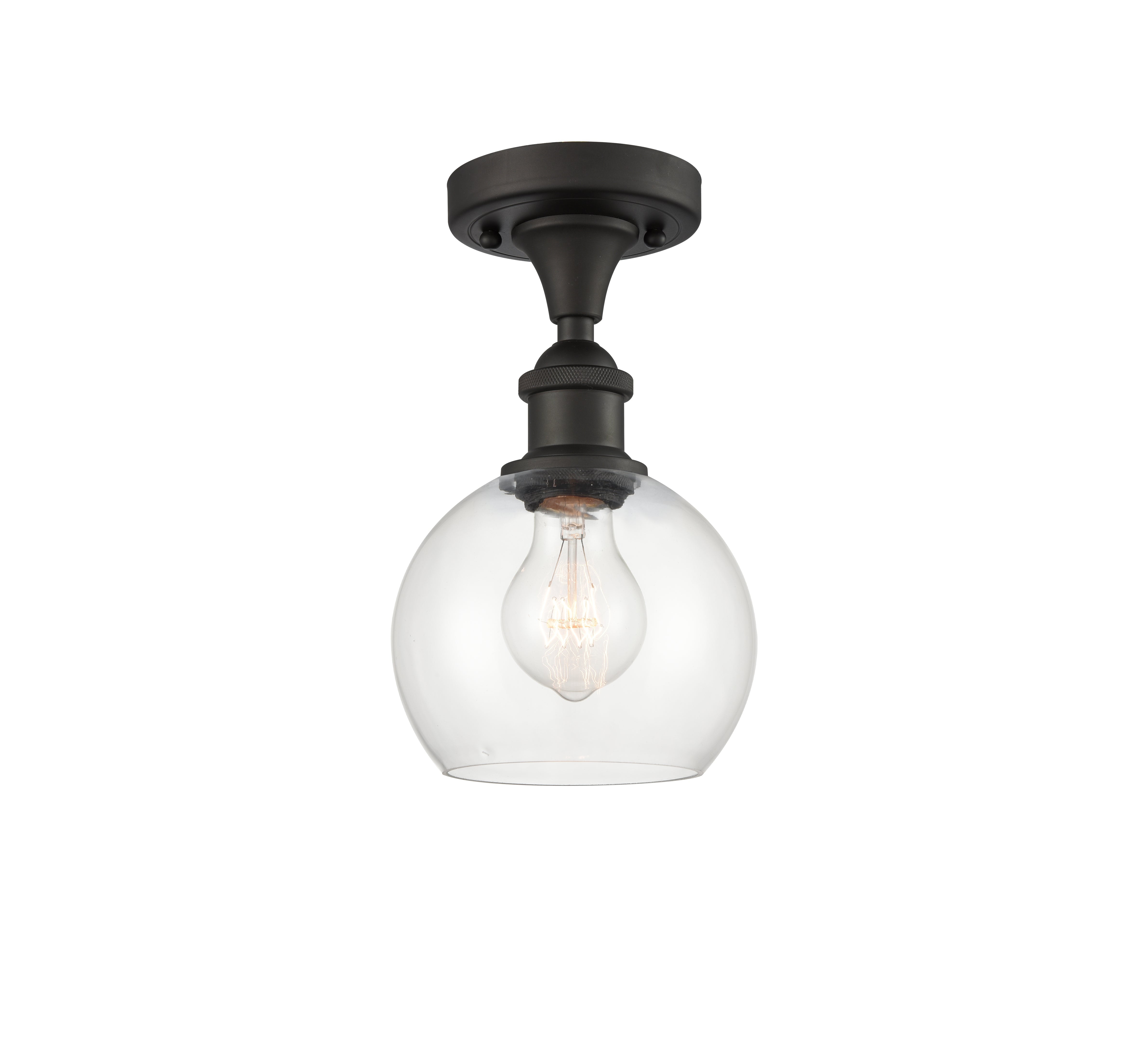 Ballston Semi-Flush Mount White Chrome