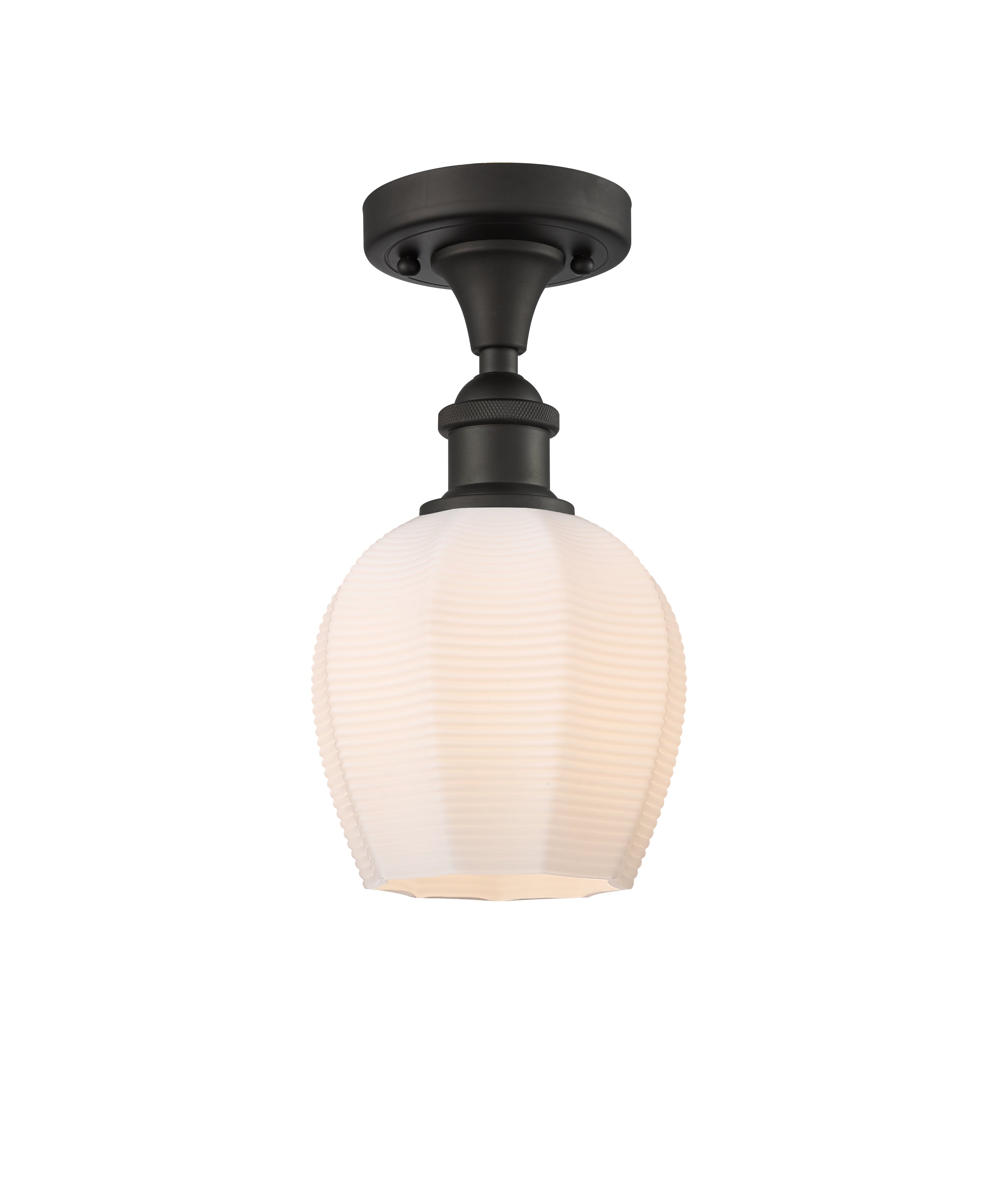 Ballston Semi-Flush Mount White Chrome