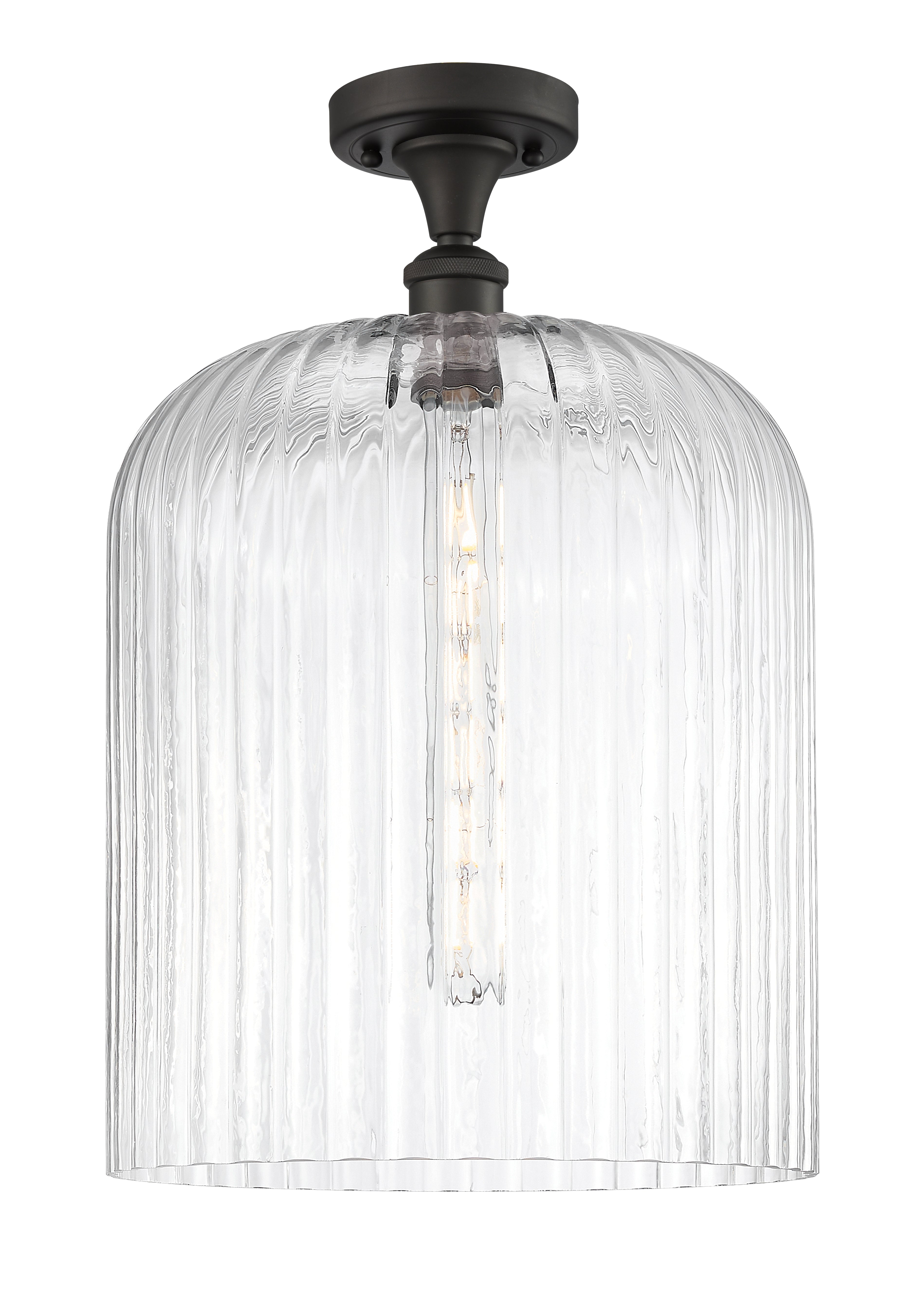 Ballston Semi-Flush Mount White Chrome