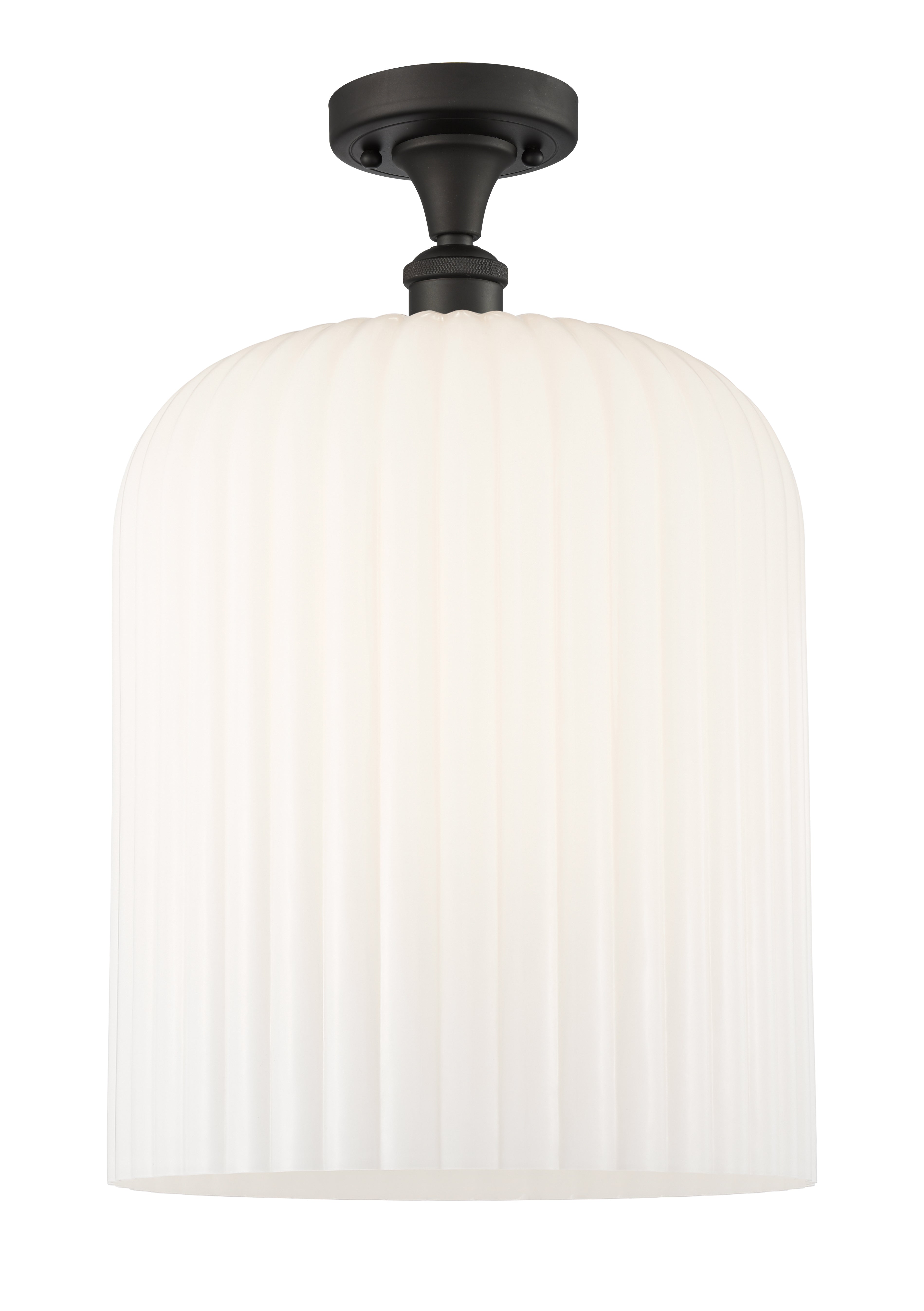 Ballston Semi-Flush Mount White Chrome