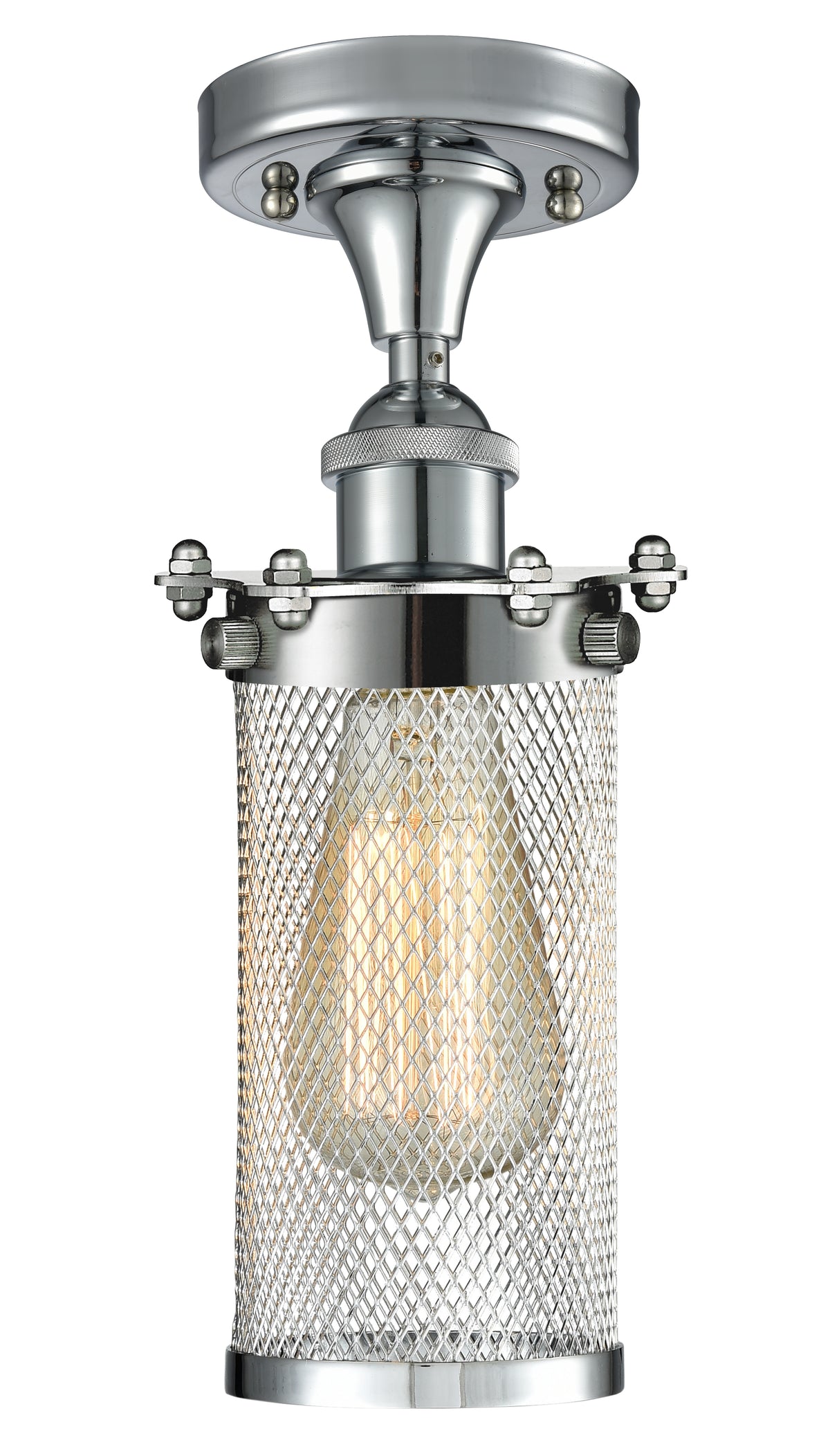 Bleecker 4-Inch 1-Light Semi-Flush Mount with LED Bulb