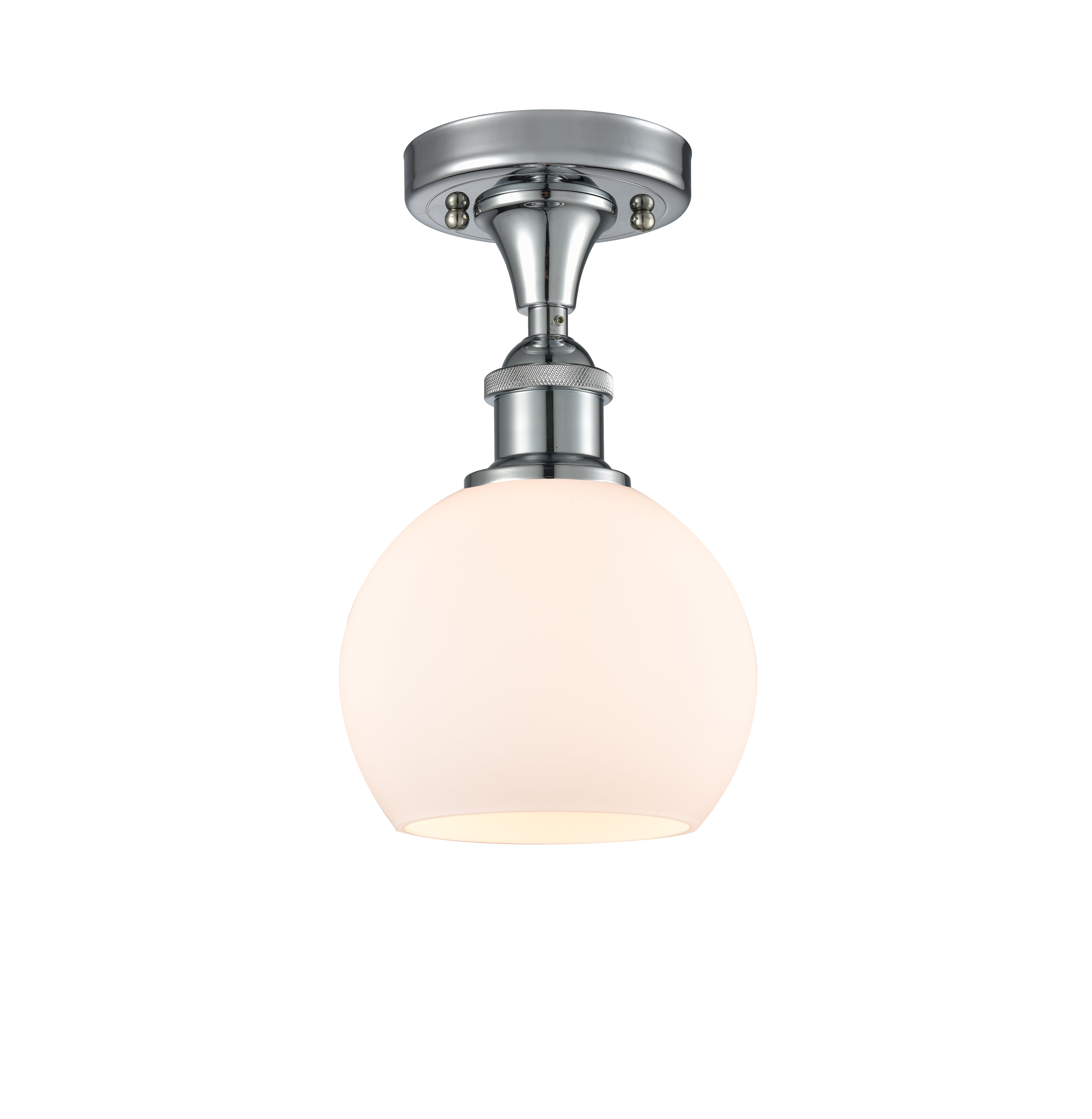 Ballston Semi-Flush Mount White Chrome