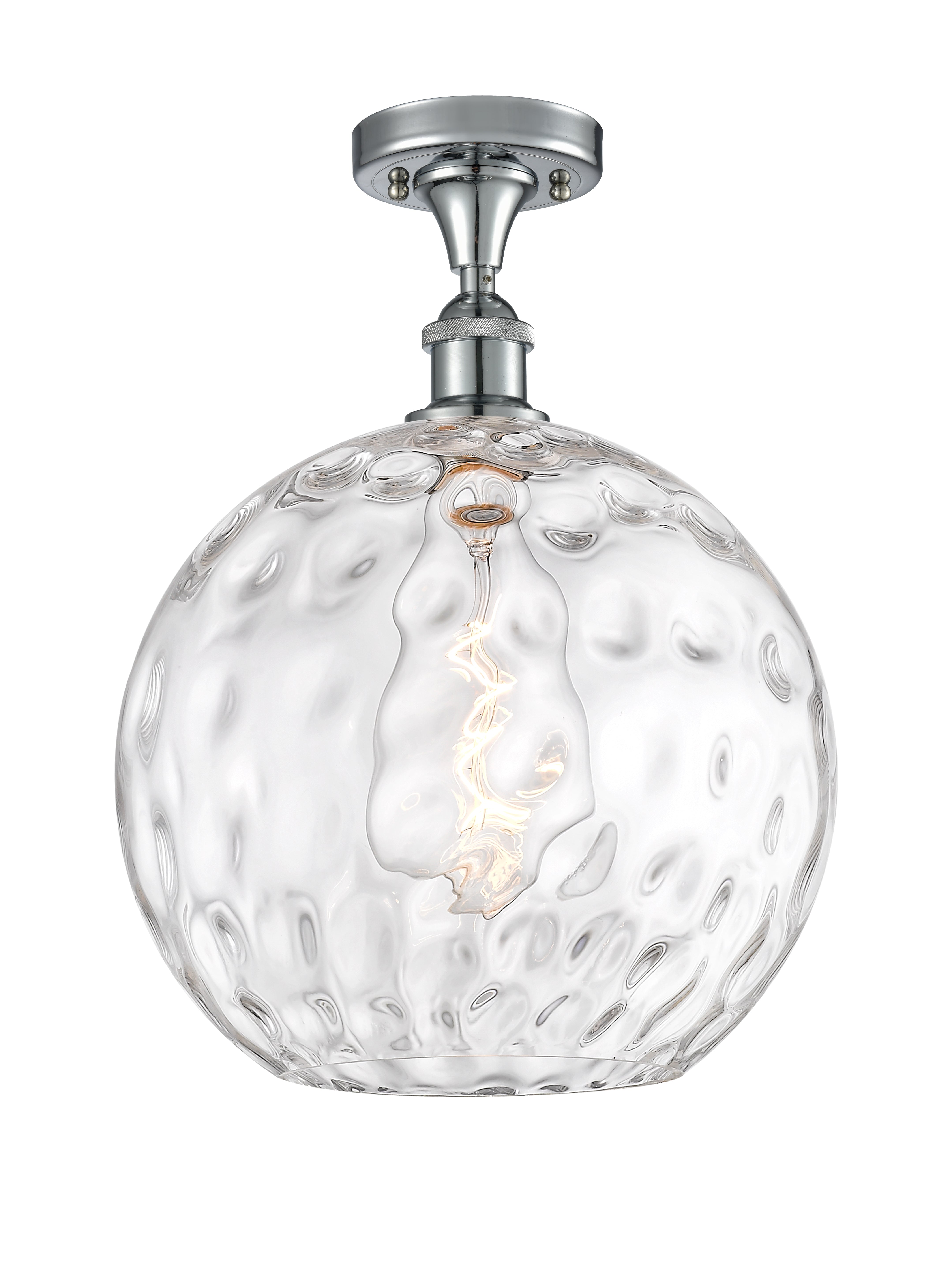 Ballston Semi-Flush Mount Water Glass Steel