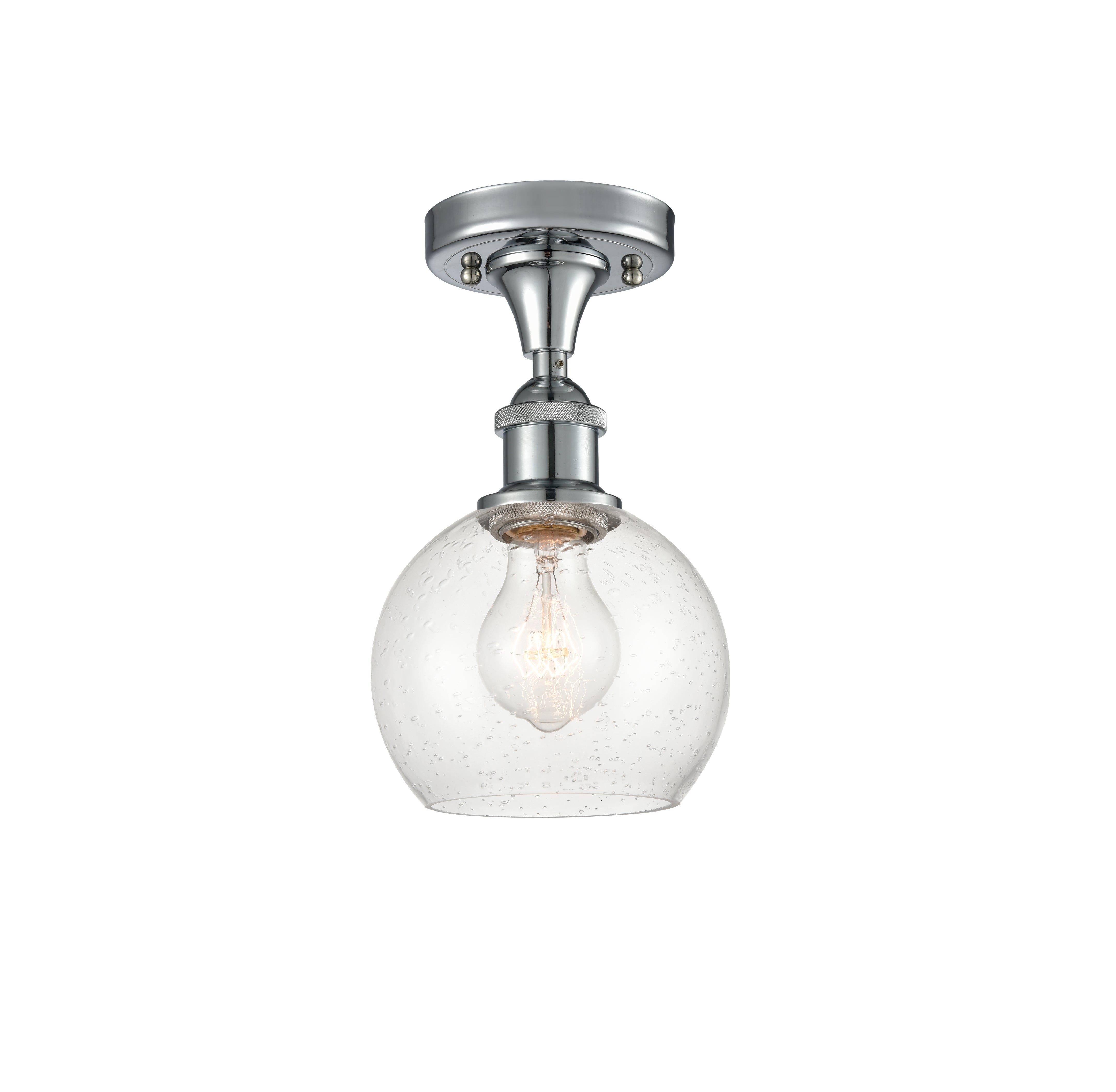Ballston Semi-Flush Mount White Chrome