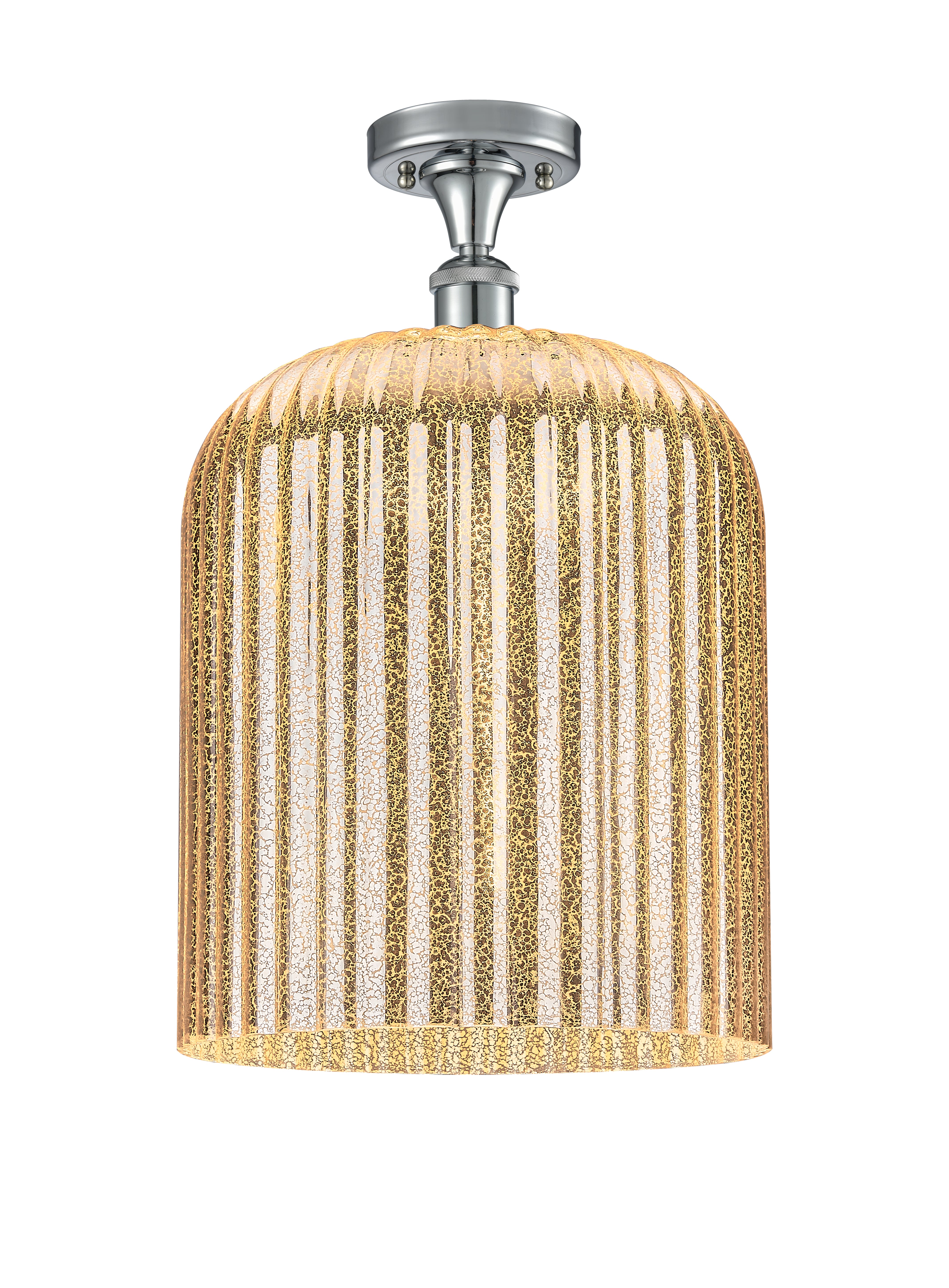 Ballston Semi-Flush Mount White Chrome