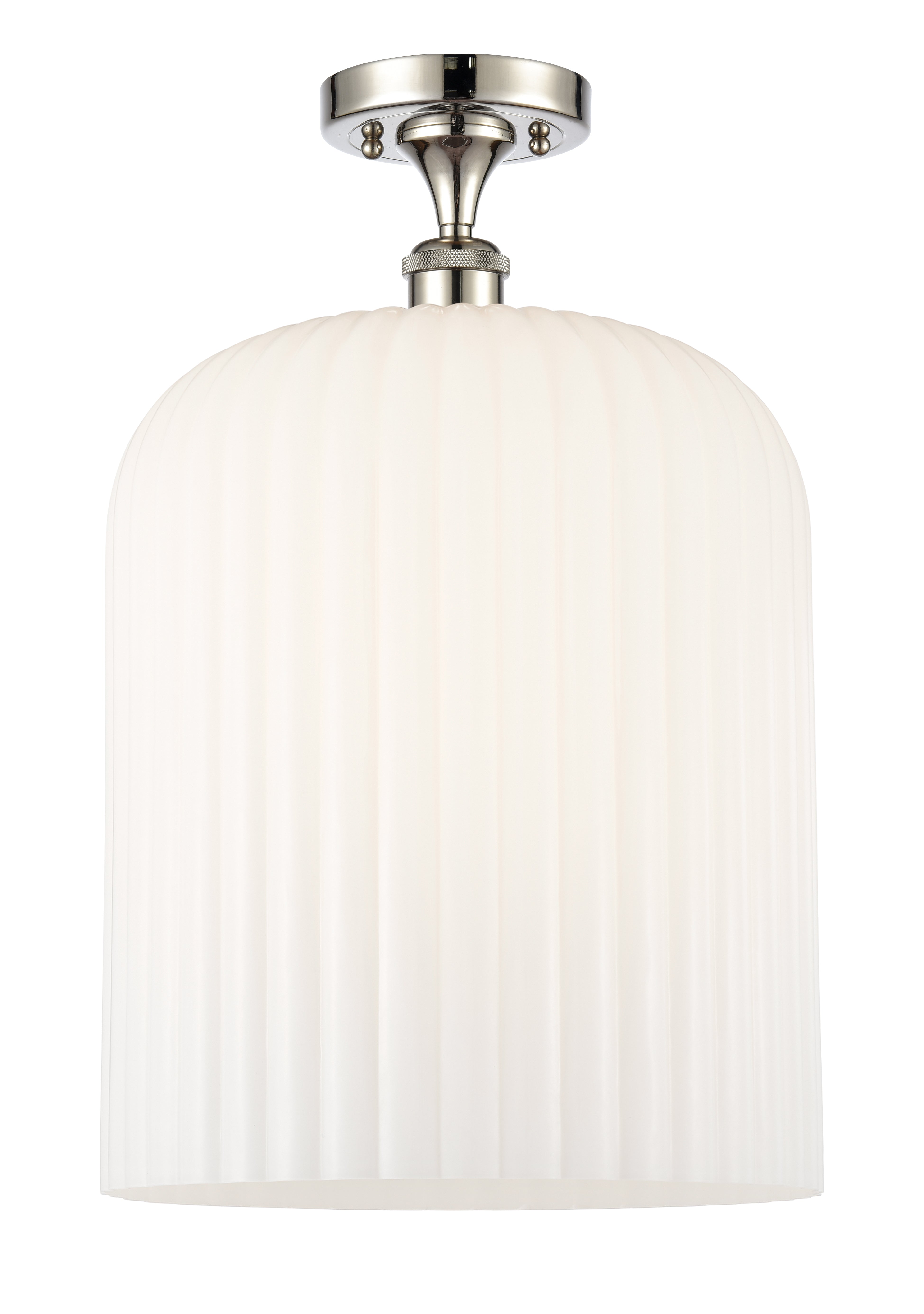 Ballston Semi-Flush Mount White Chrome