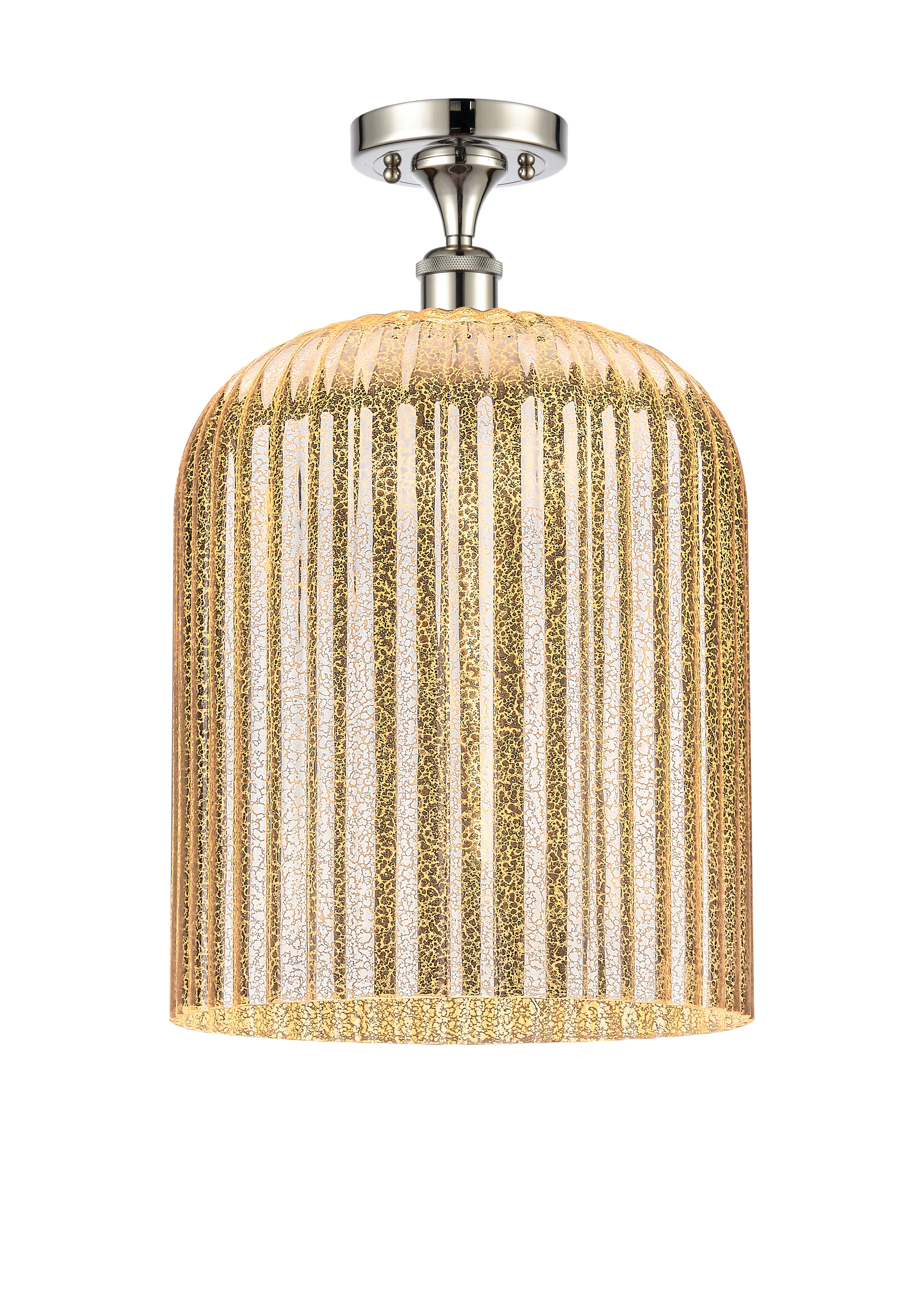 Ballston Semi-Flush Mount White Chrome
