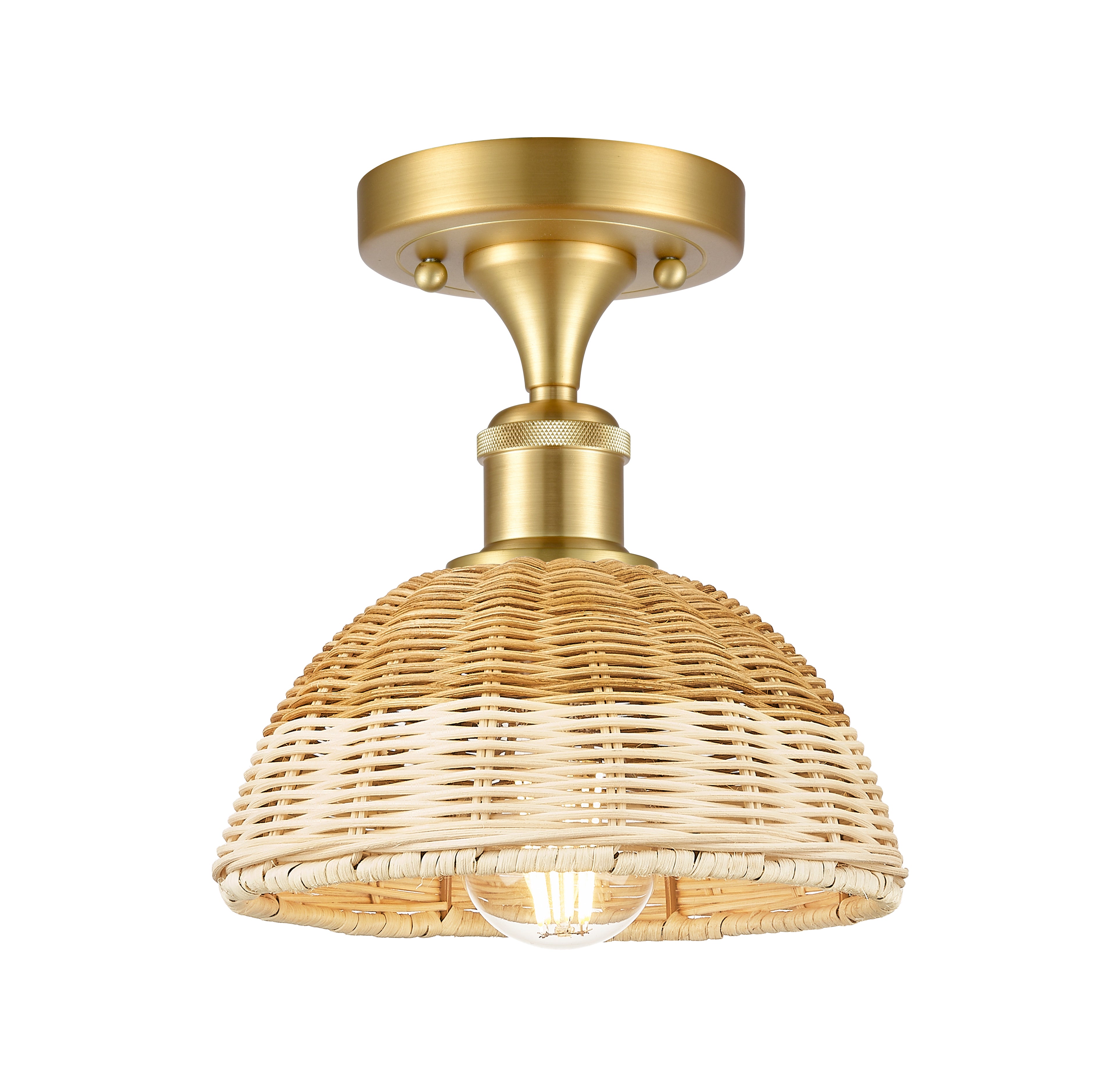 Ballston Semi-Flush Mount Brushed Satin Nickel