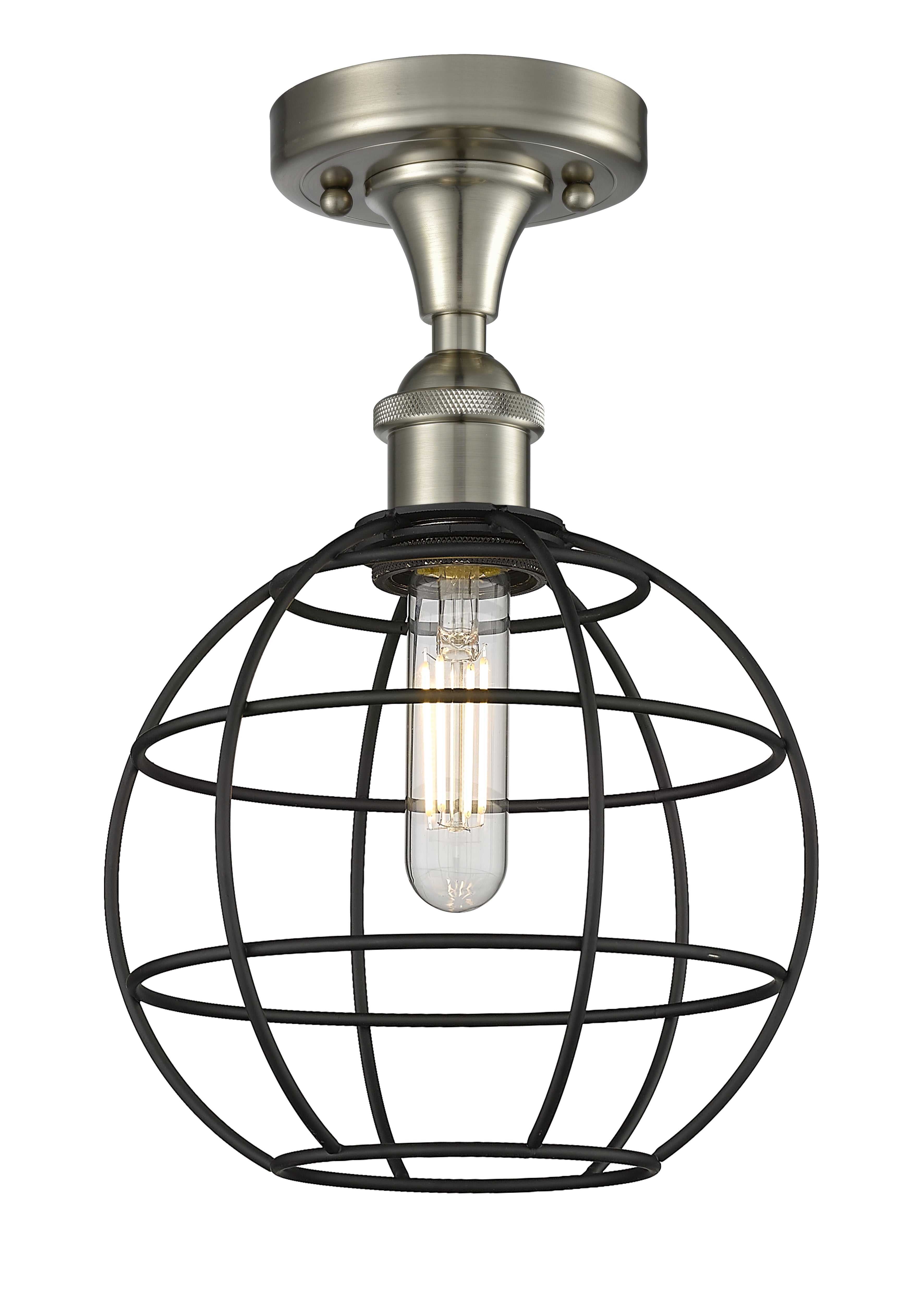 Ballston Semi-Flush Mount Brushed Satin Nickel