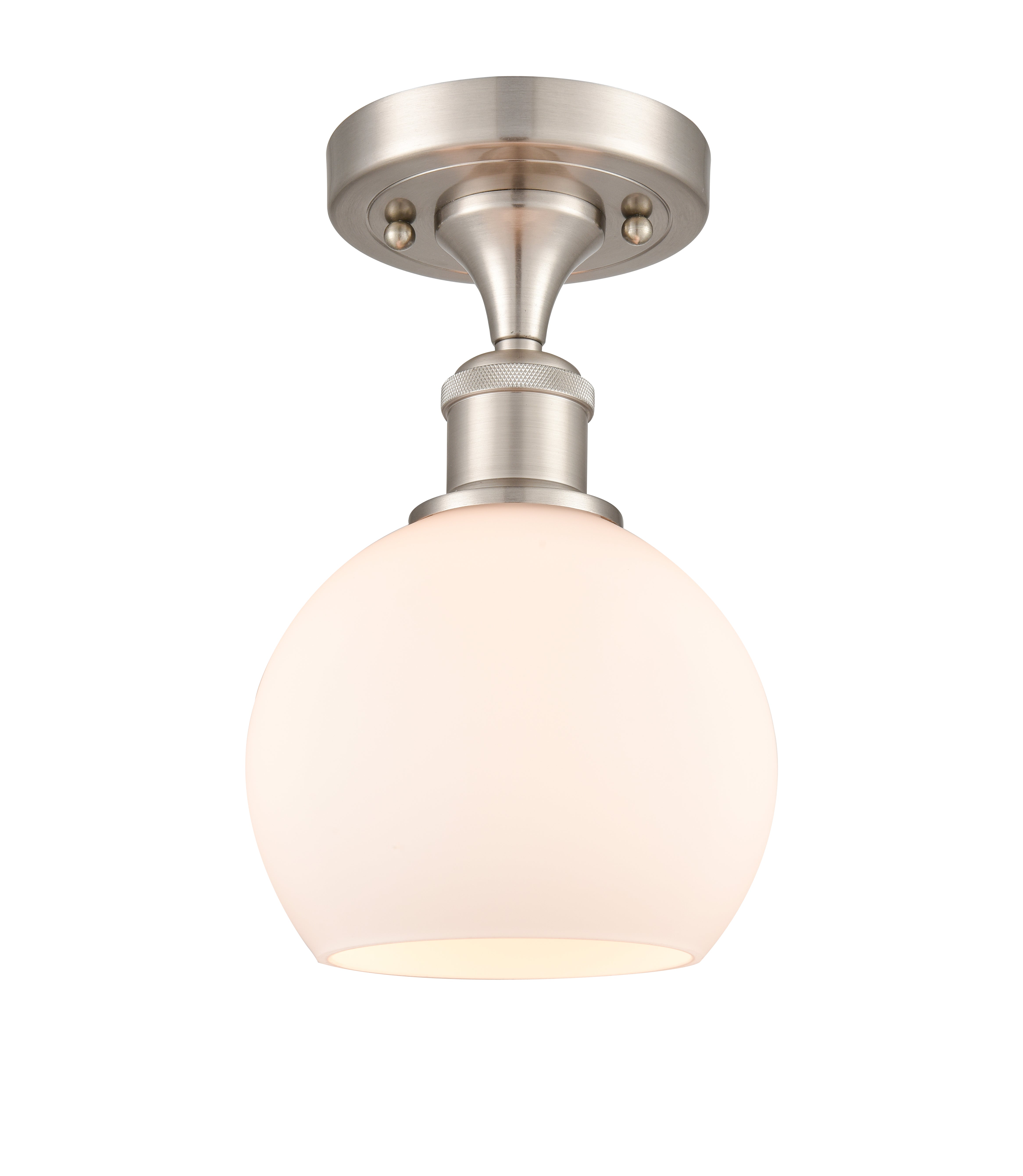 Ballston Semi-Flush Mount White Chrome