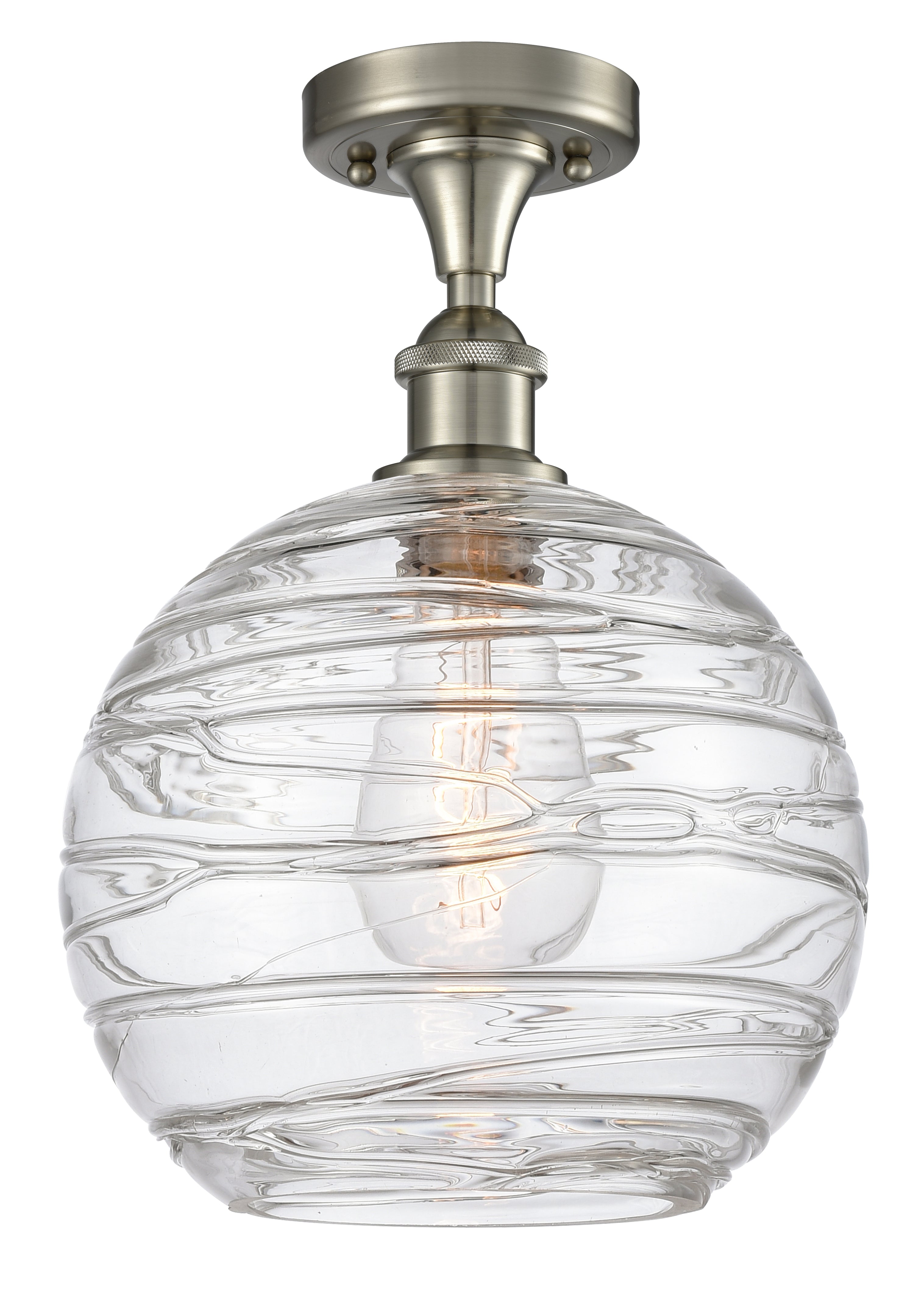 Ballston Semi-Flush Mount White Finish